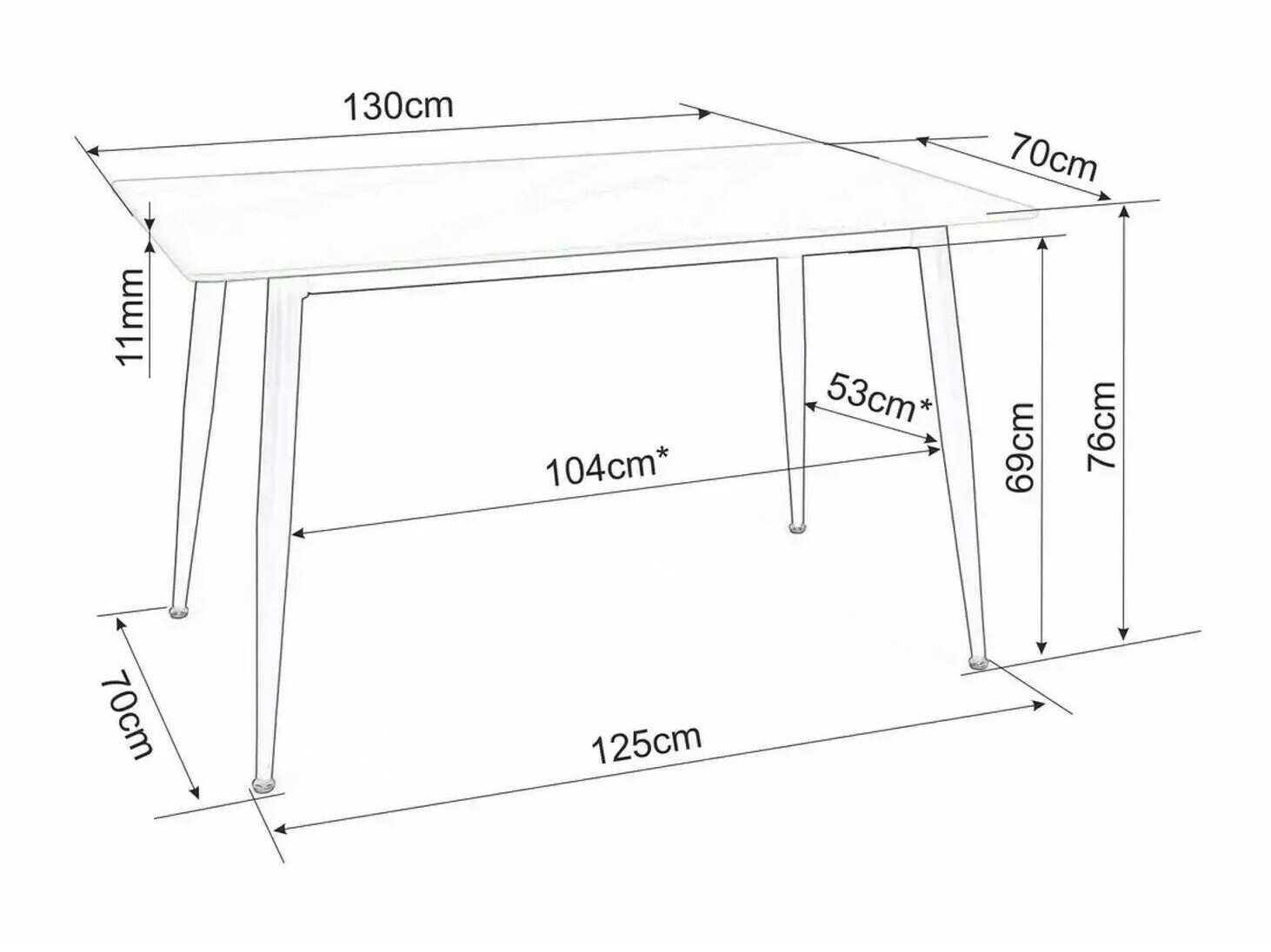 Table Detroit 779 (Travertin clair + Cachemire)