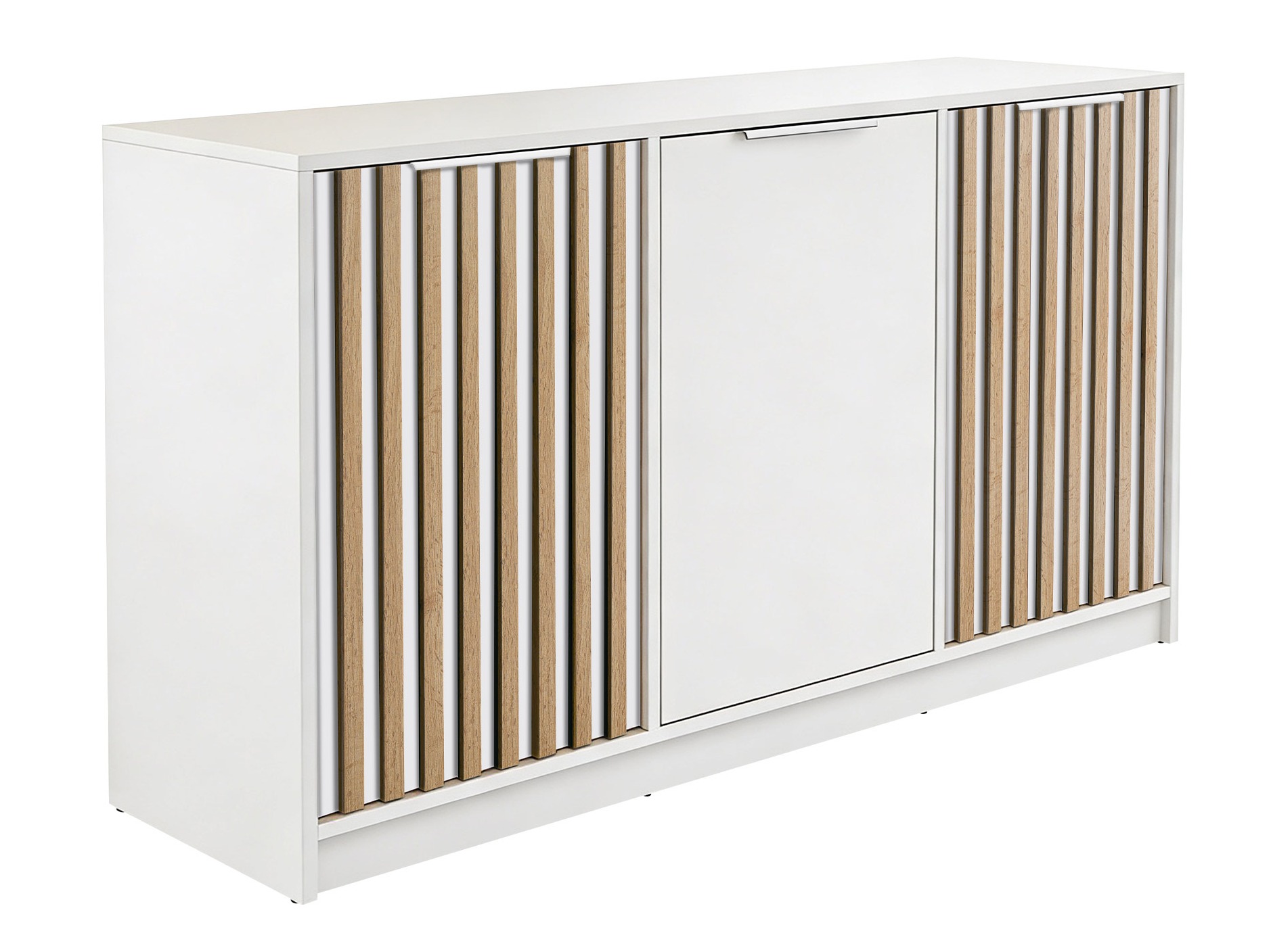 Buffet Enolevo 117 (Blanc + Chêne wotan)