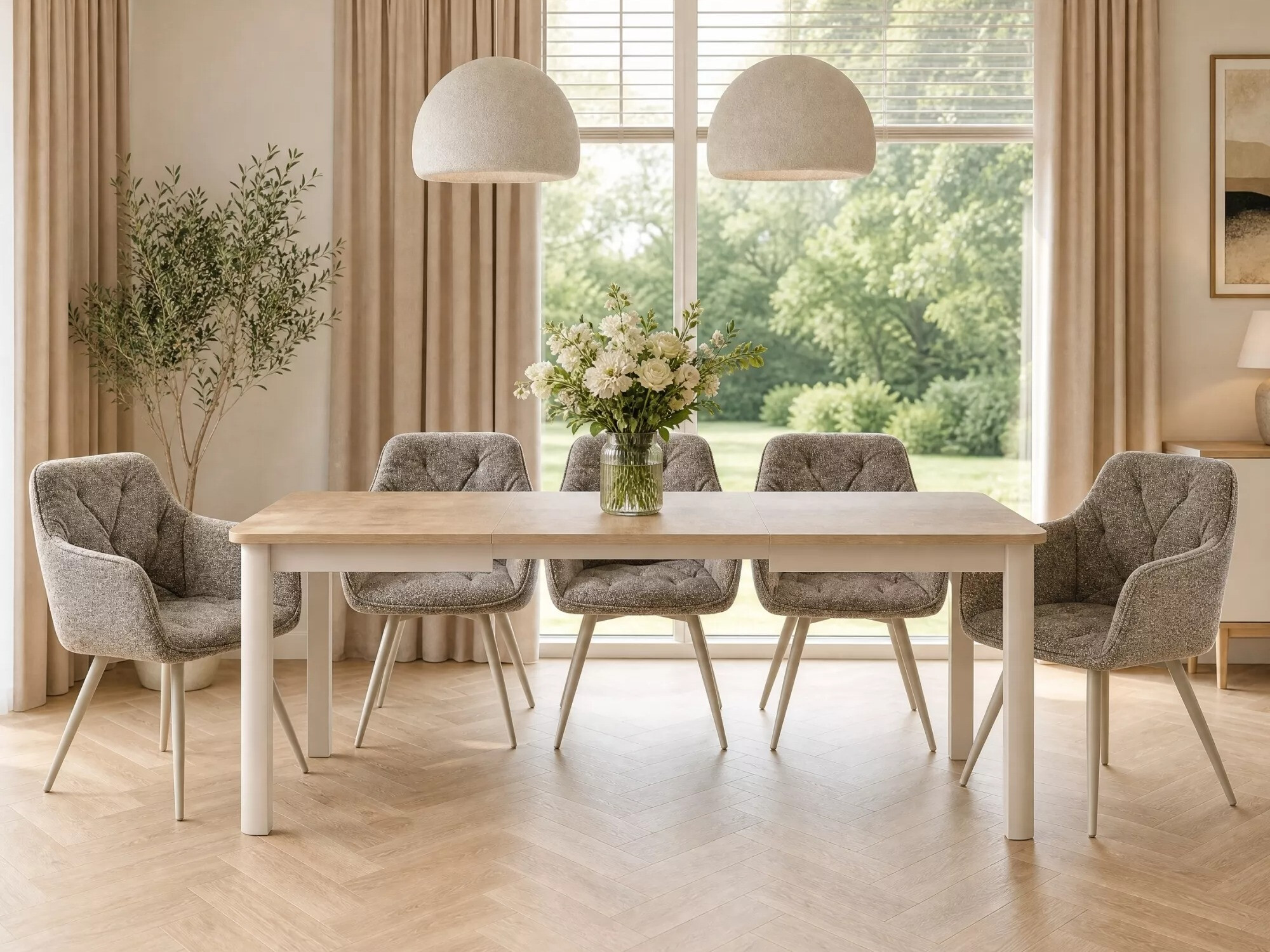 Table Detroit 1007 (Cachemire + Chêne Cremona)
