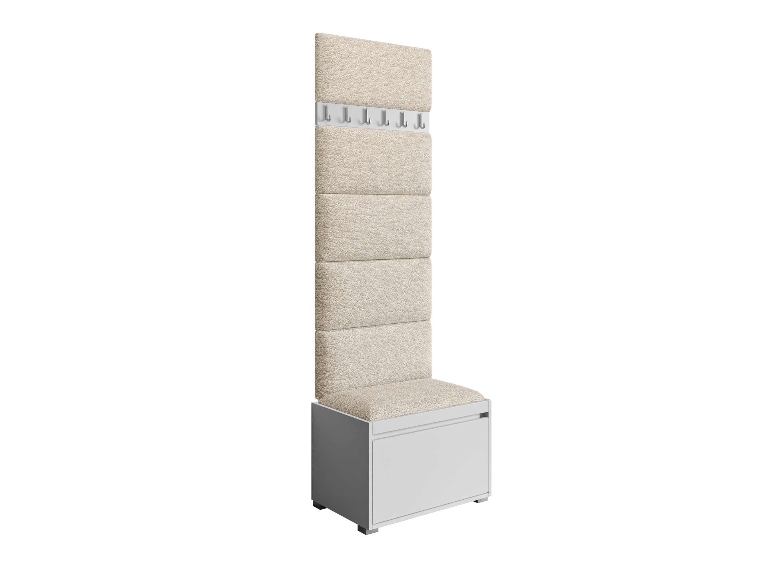 Meuble d'entrée Comfivo Pinus V (Blanc + Abriamo 03)