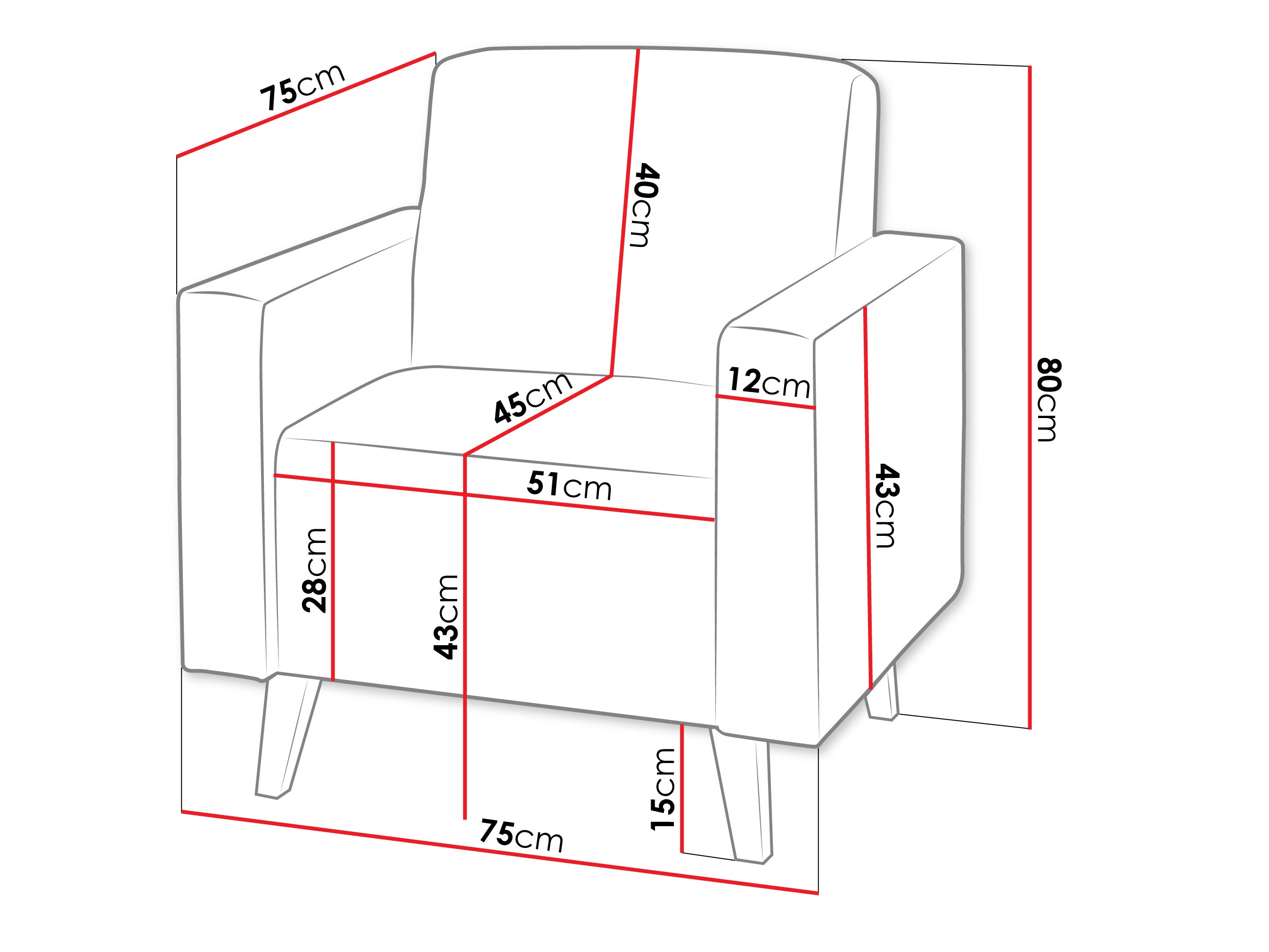 Fauteuil Delbene 131 (Verita 03 + Chêne san remo foncé)