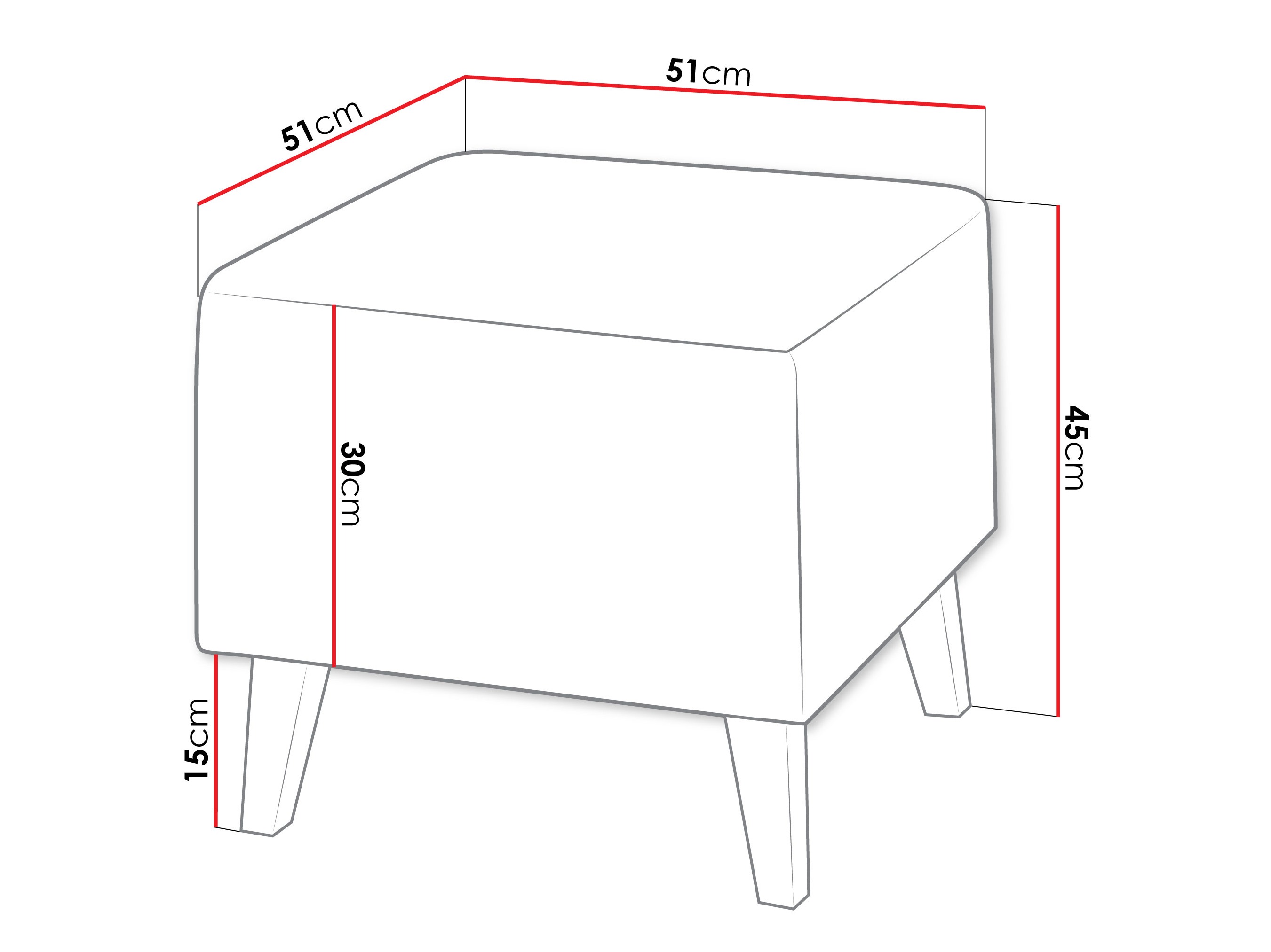 Pouf Delbene 132 (Verita 03 + Chêne san remo foncé)