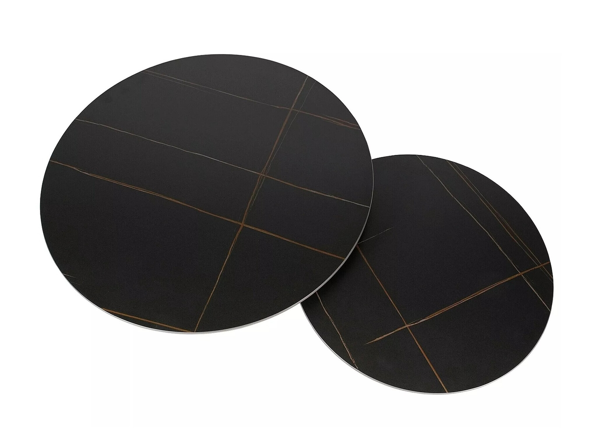 Ensemble tables basses Detroit 607 (Marbre noir + Noir)