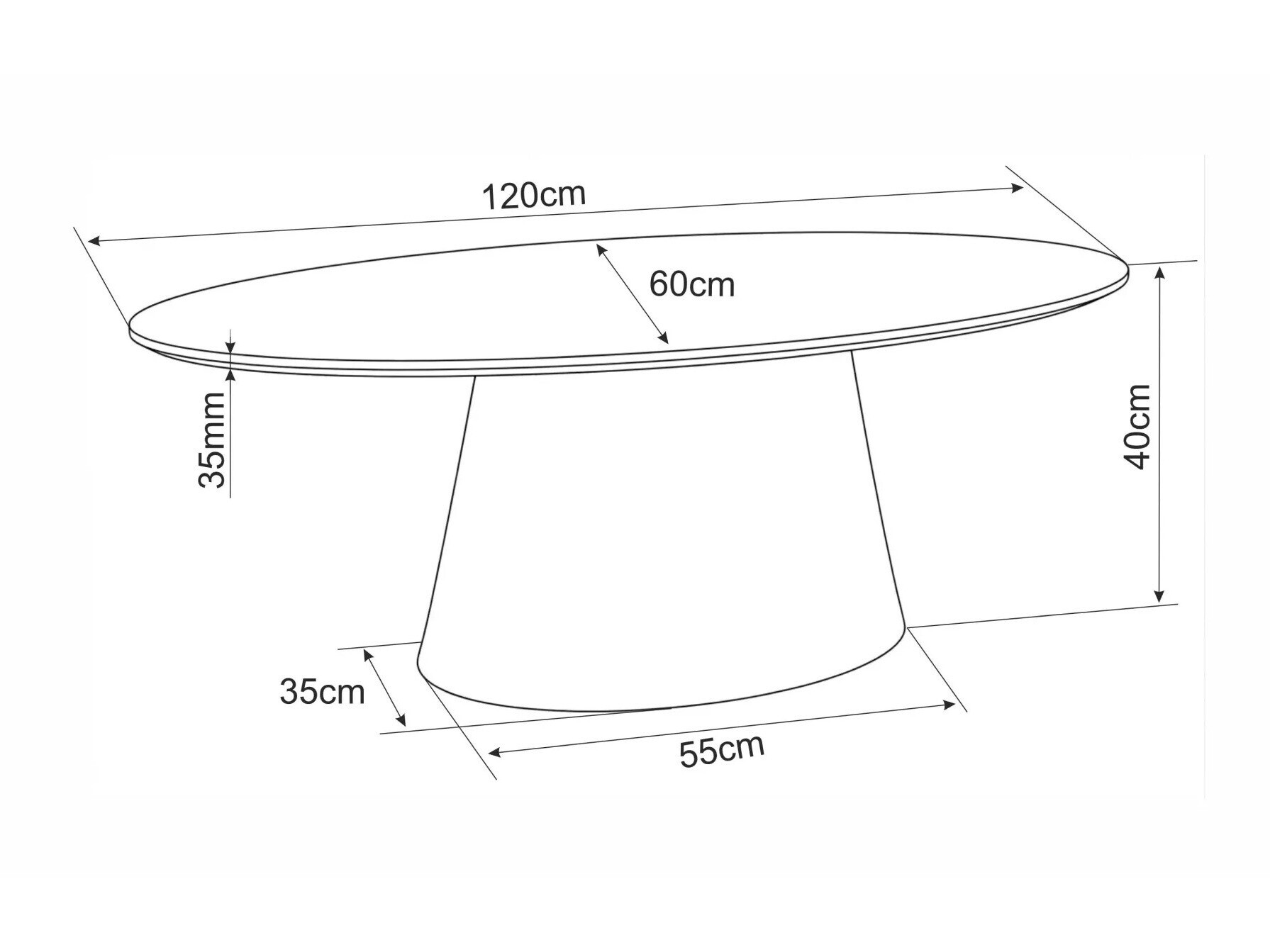 Table basse Detroit 1014 (Blanc écru)