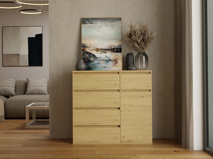 Commode Elbvelu 136 (Chêne Artisan)