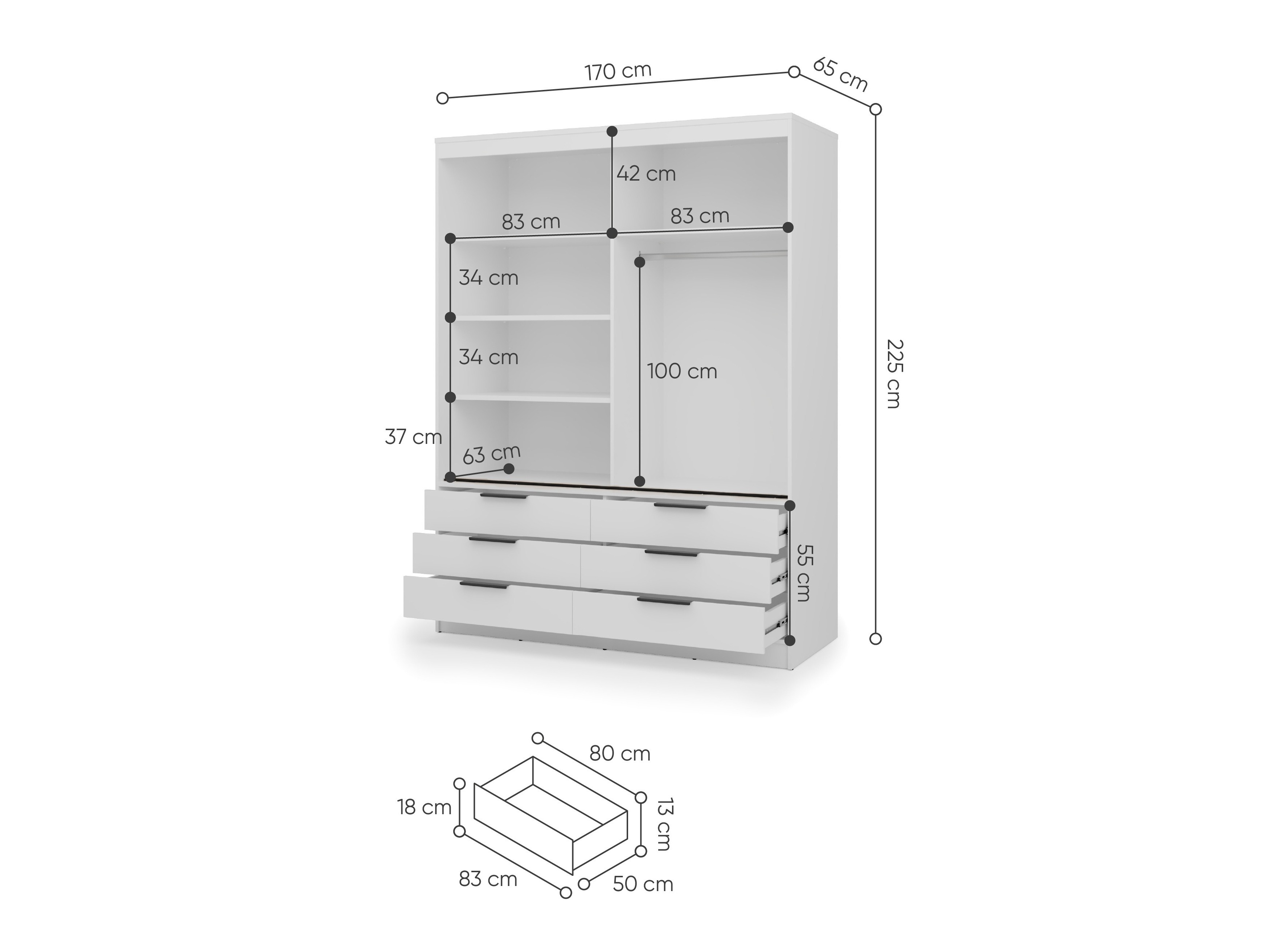 Armoire Fresno 183 (Blanc)