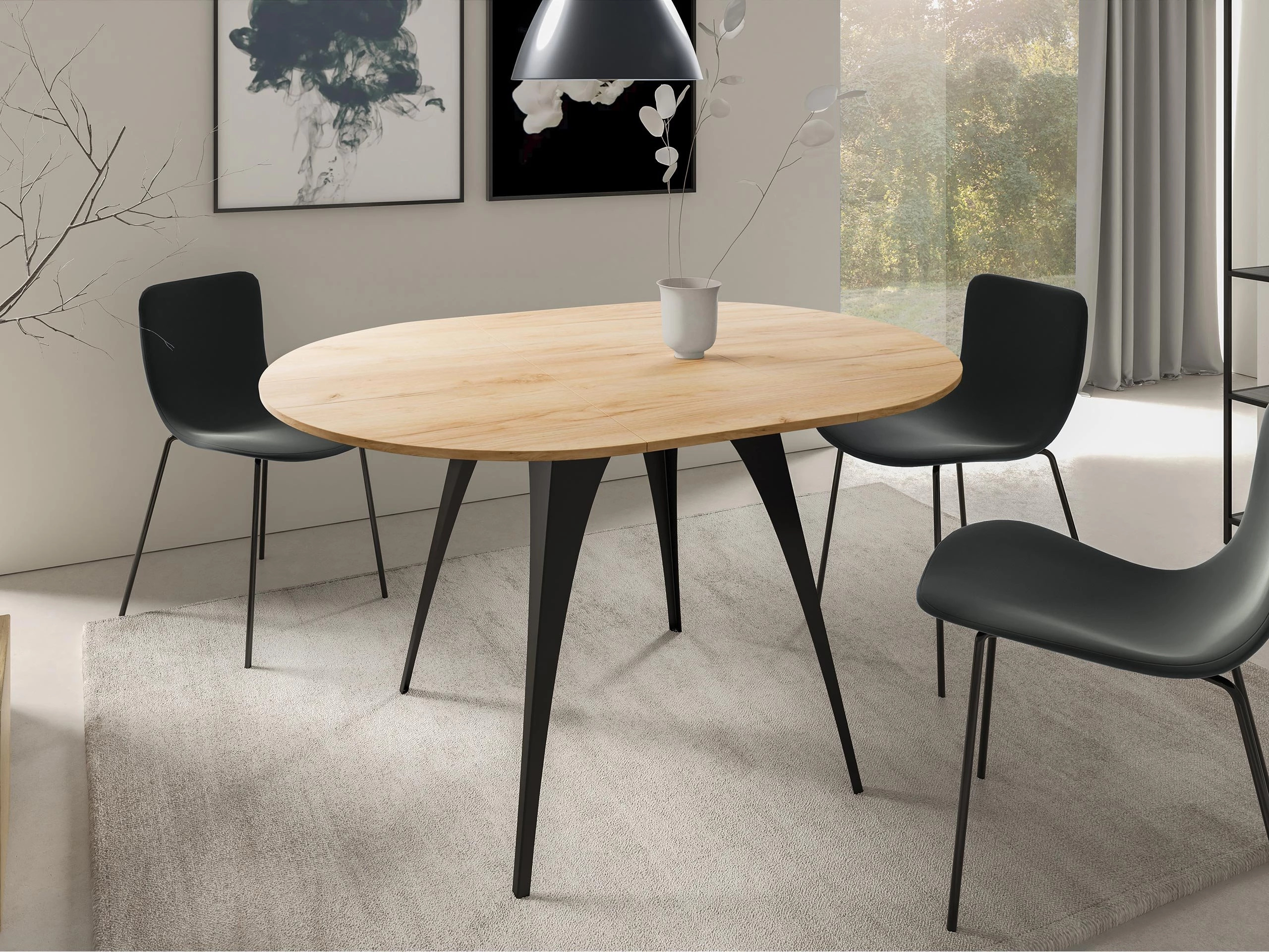 Table Oswego 132 (Chêne doré artisanal)