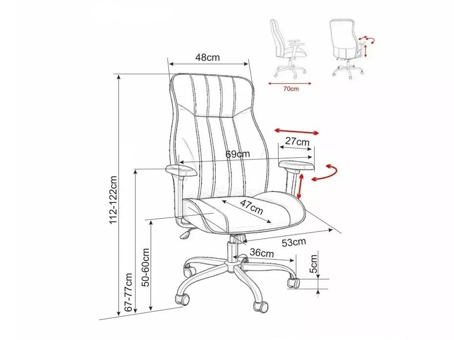 Chaise de bureau Detroit 1033