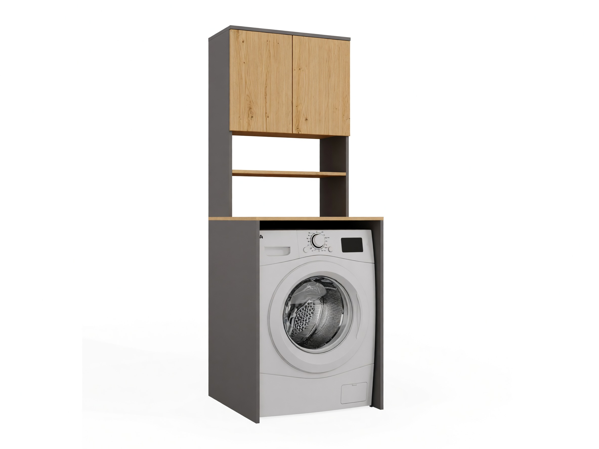 Colonne de salle de bain Balelbo 112 (Anthracite + Chêne Artisan)