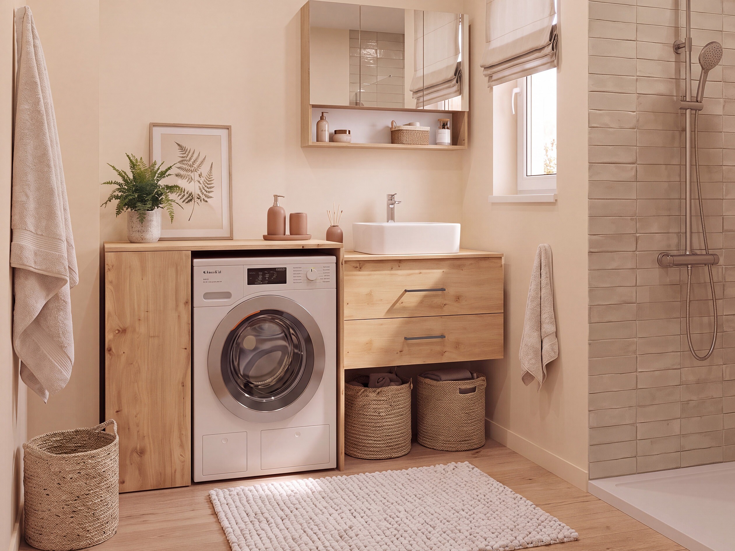 Armoire de bain à poser Balelbo 114 (Chêne Artisan)
