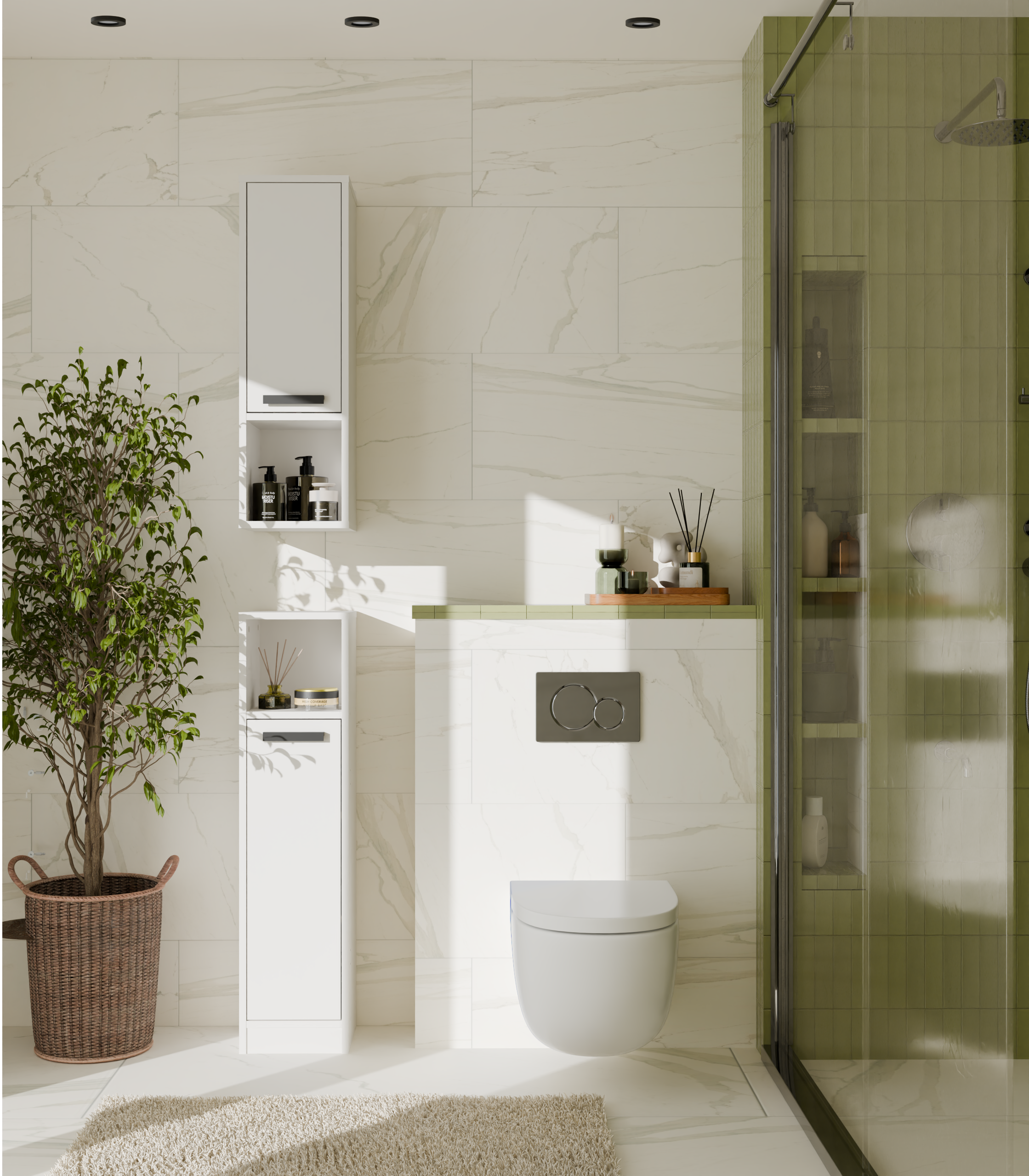 Armoire de salle de bain murale Mandeville 382 (Blanc)