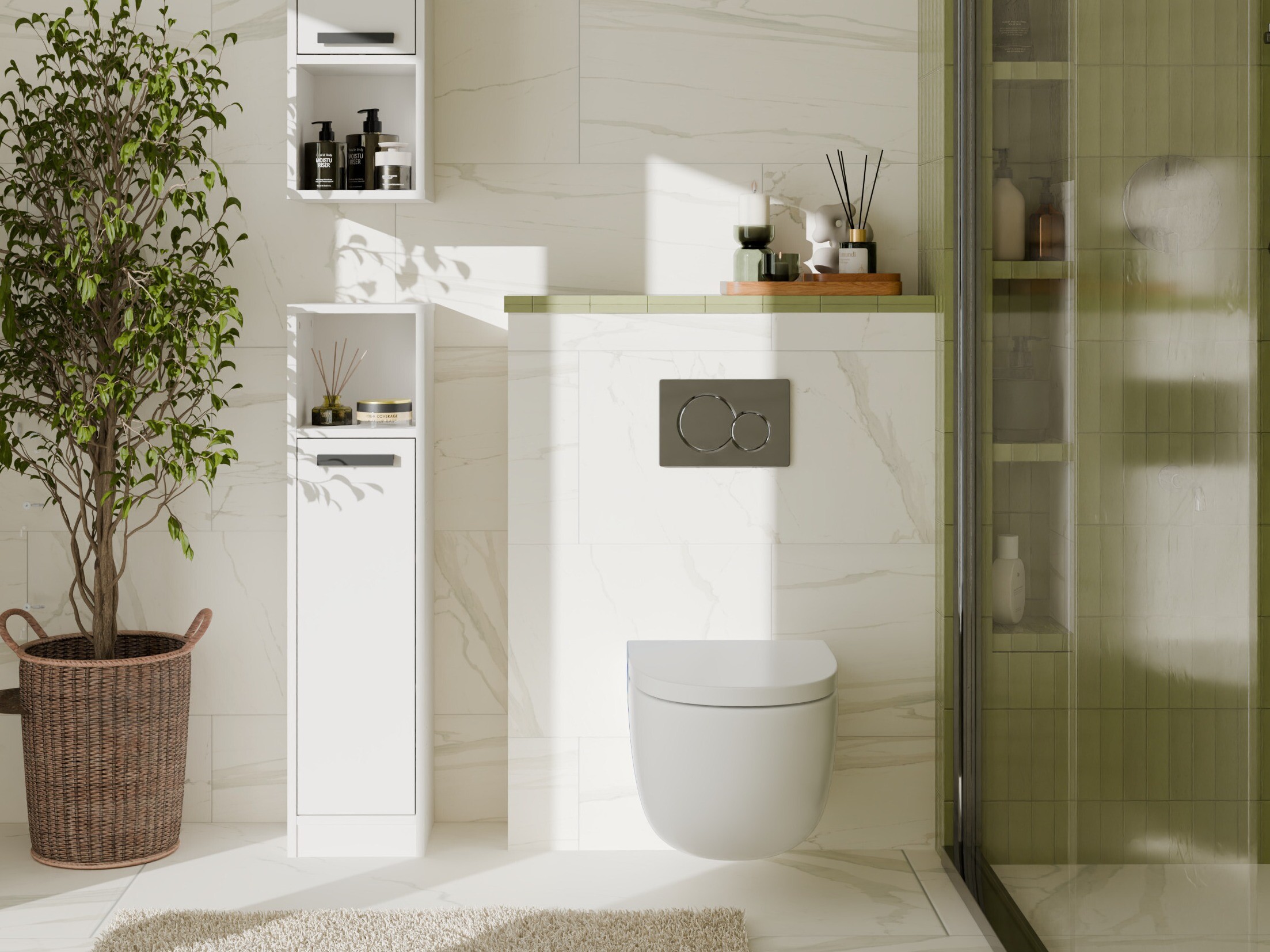 Colonne de salle de bain Mandeville 381 (Blanc)