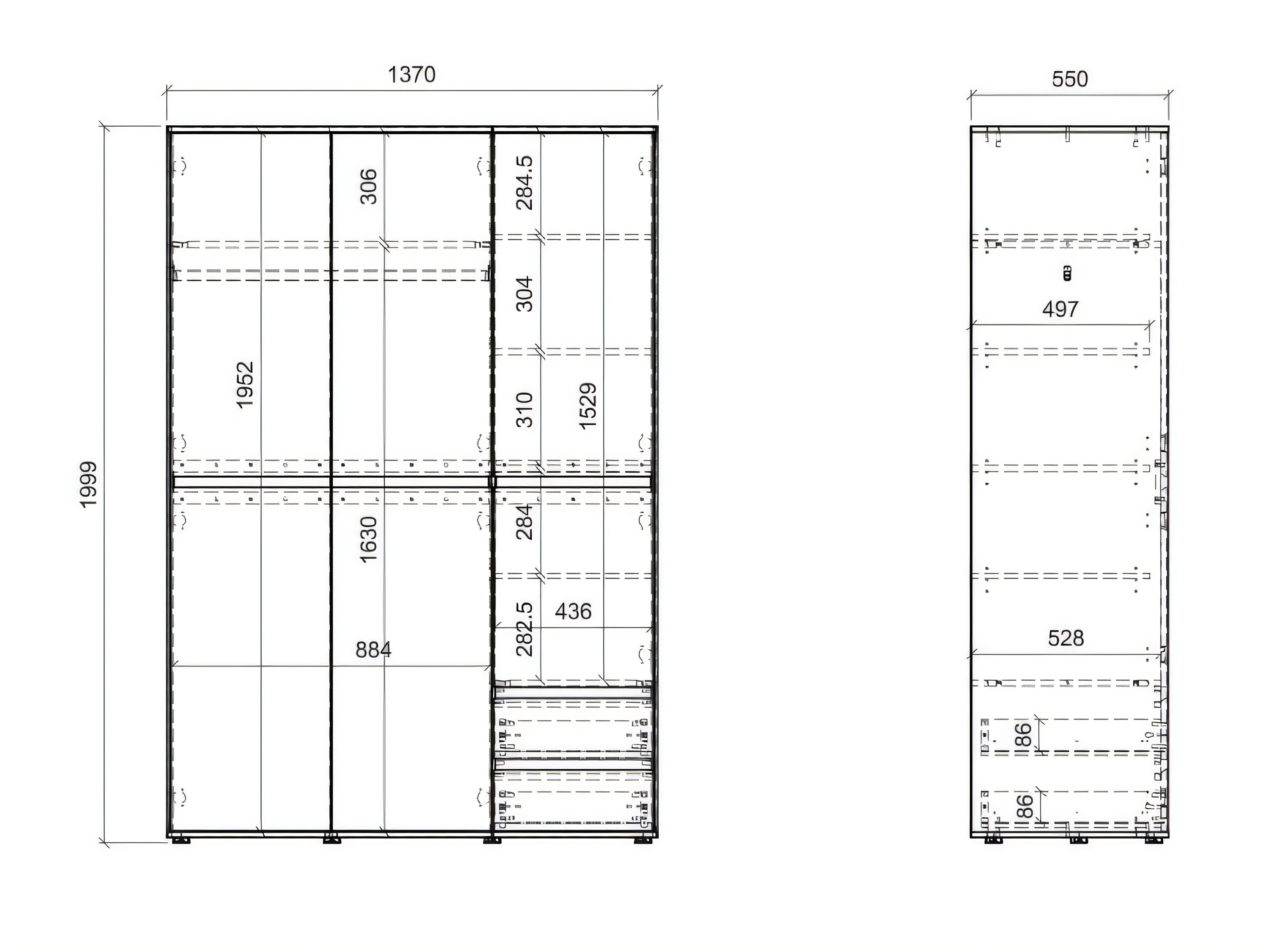 Armoire Torfiou 116 (Cachemire)