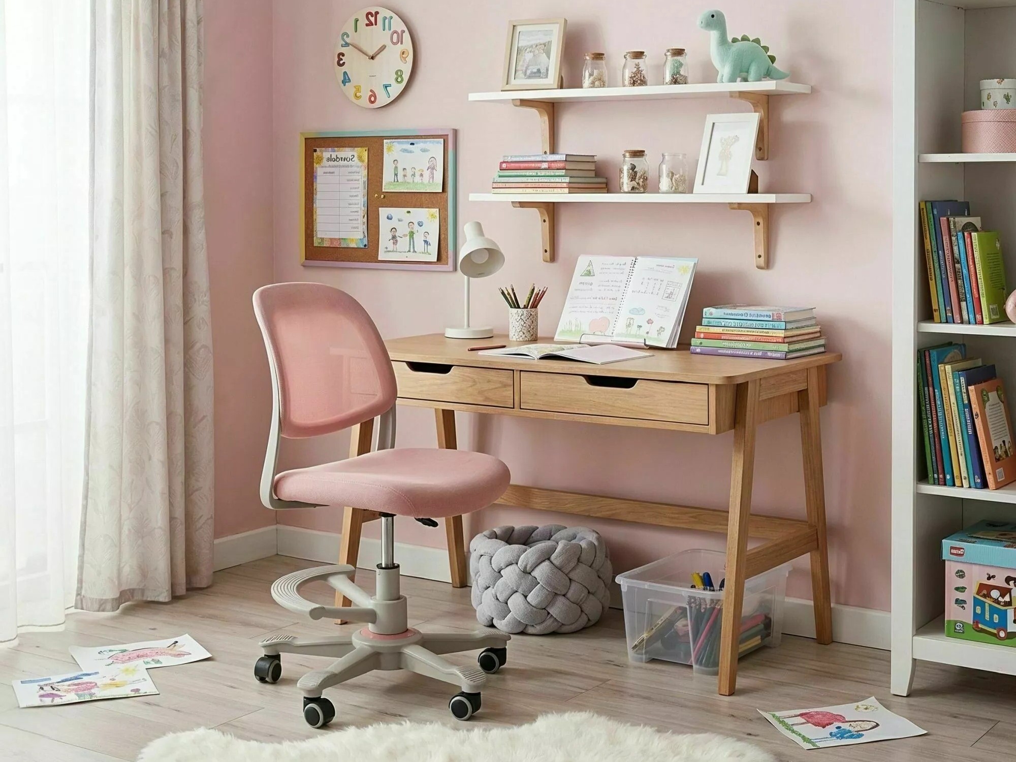 Chaise pour enfant Detroit 1037 (Rose)