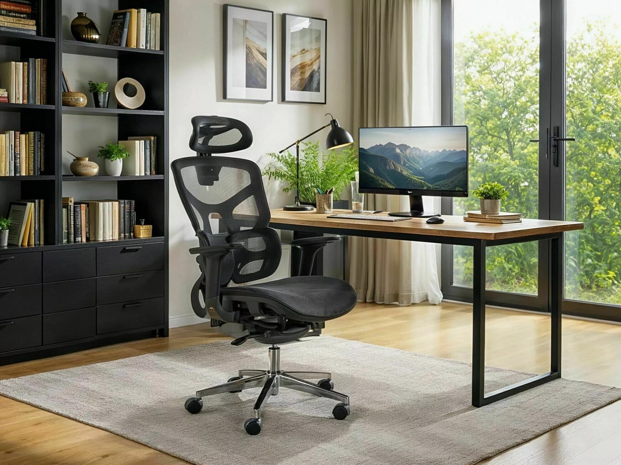 Chaise de bureau Detroit 1038 (Noir)