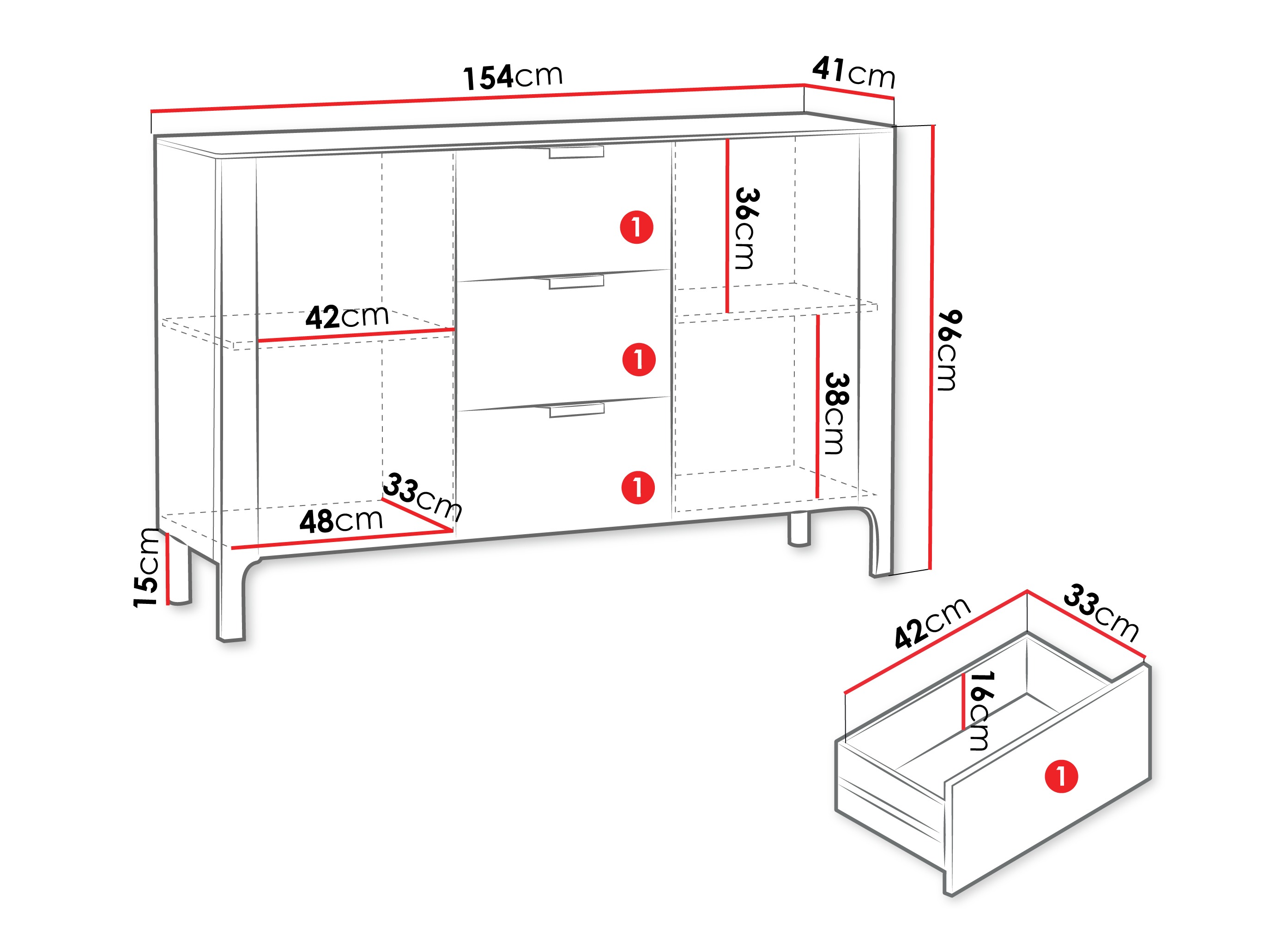 Commode Camdela 100