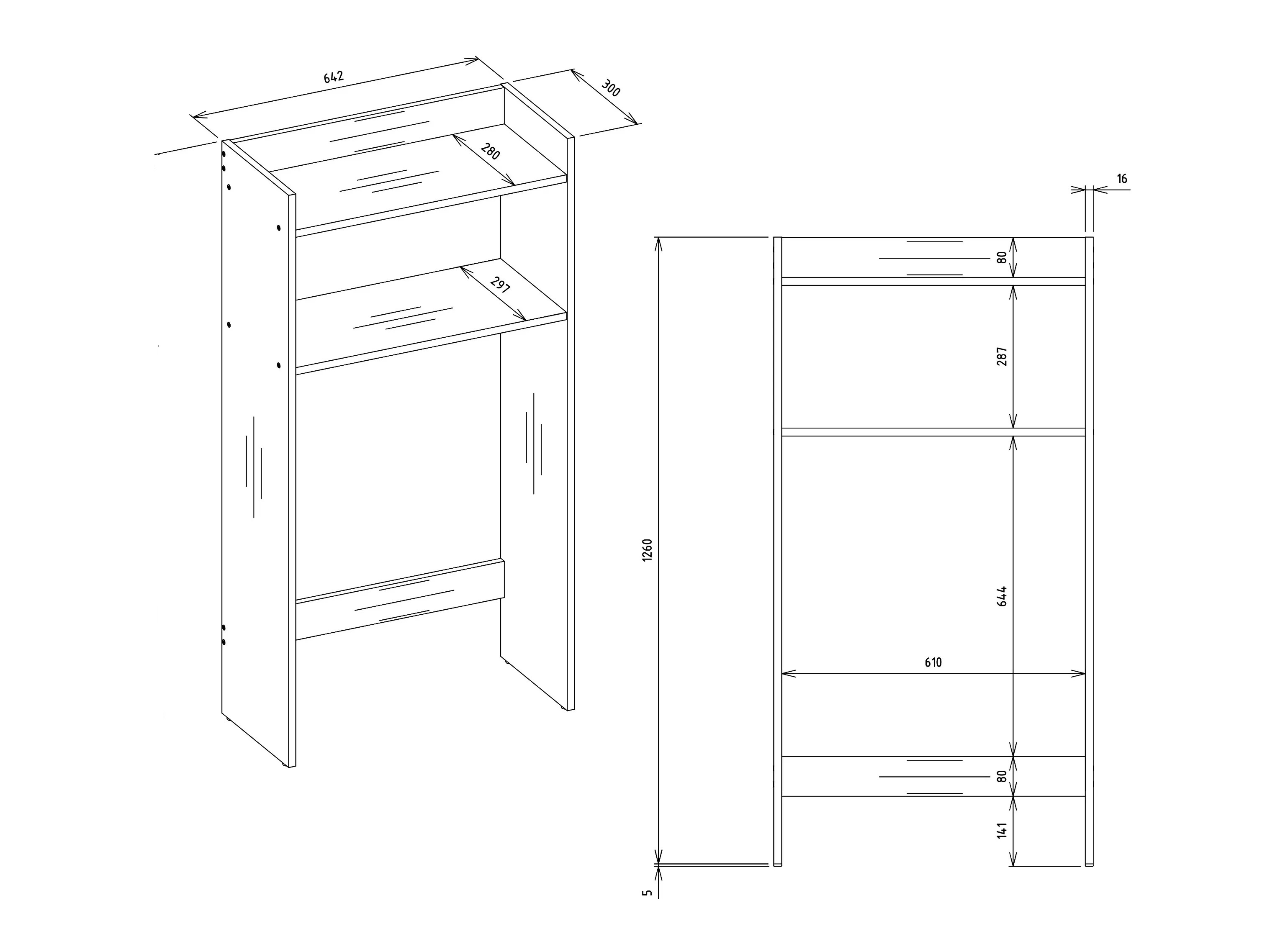Colonne de salle de bain Servou 114 (Blanc)