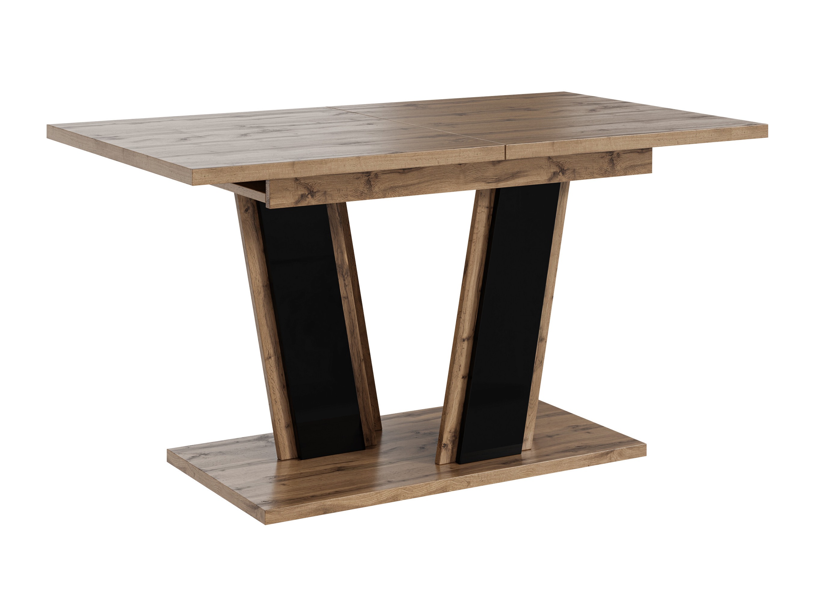 Table Goodyear 139 (Chêne wotan + Noir brillant)
