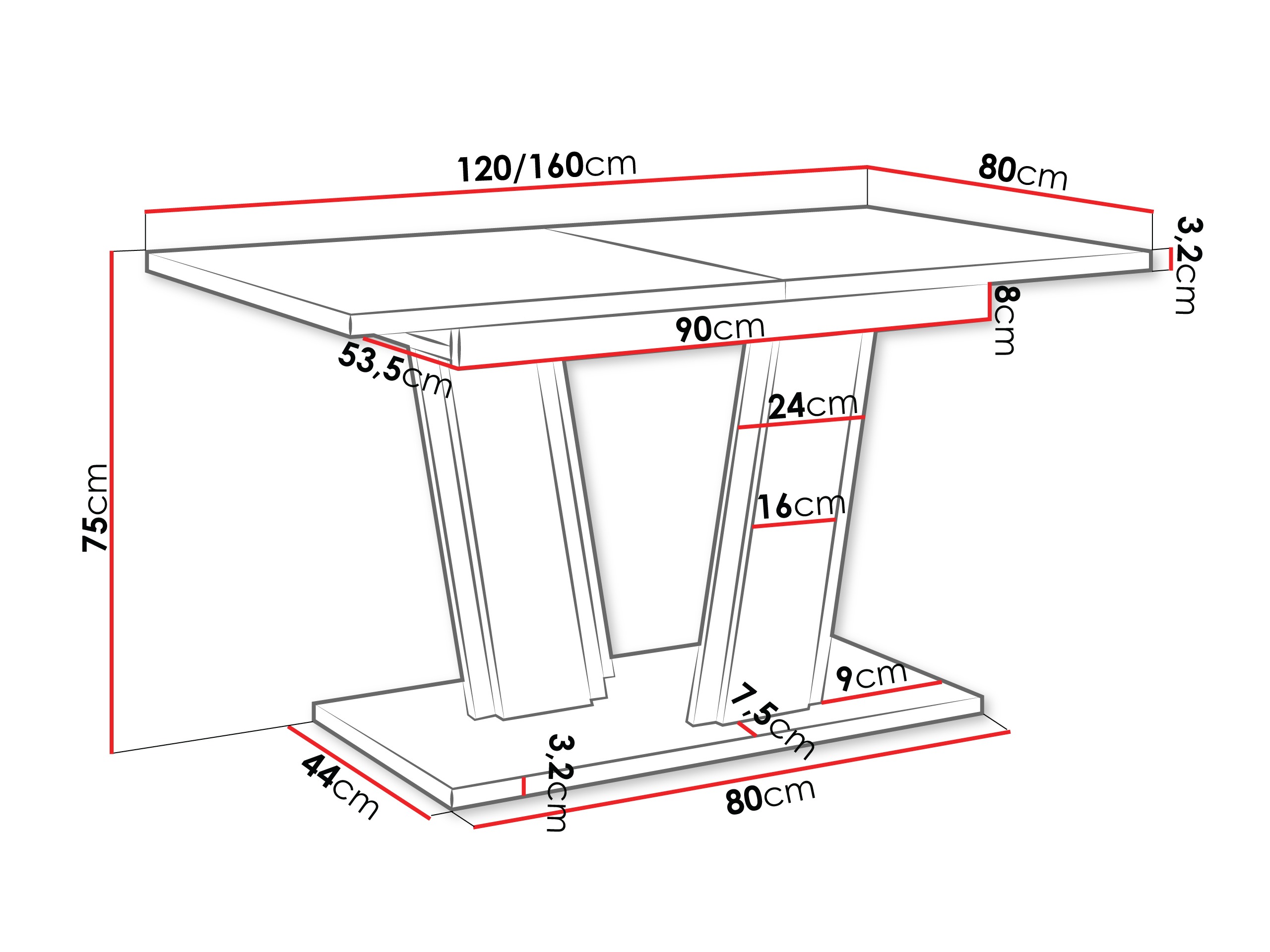 Table Goodyear 139 (Noir + Chêne wotan)