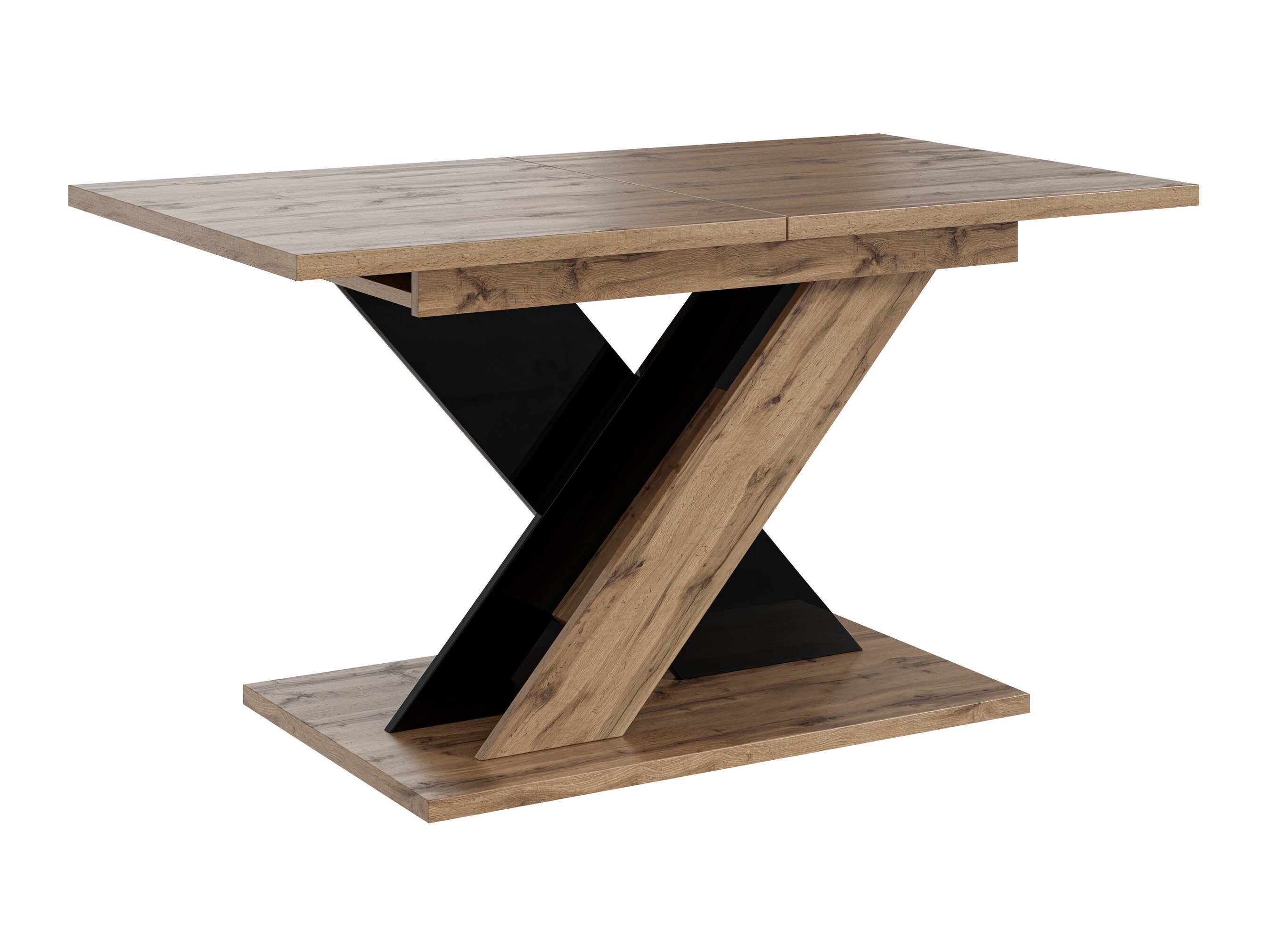 Table Goodyear 141 (Chêne wotan + Noir brillant)