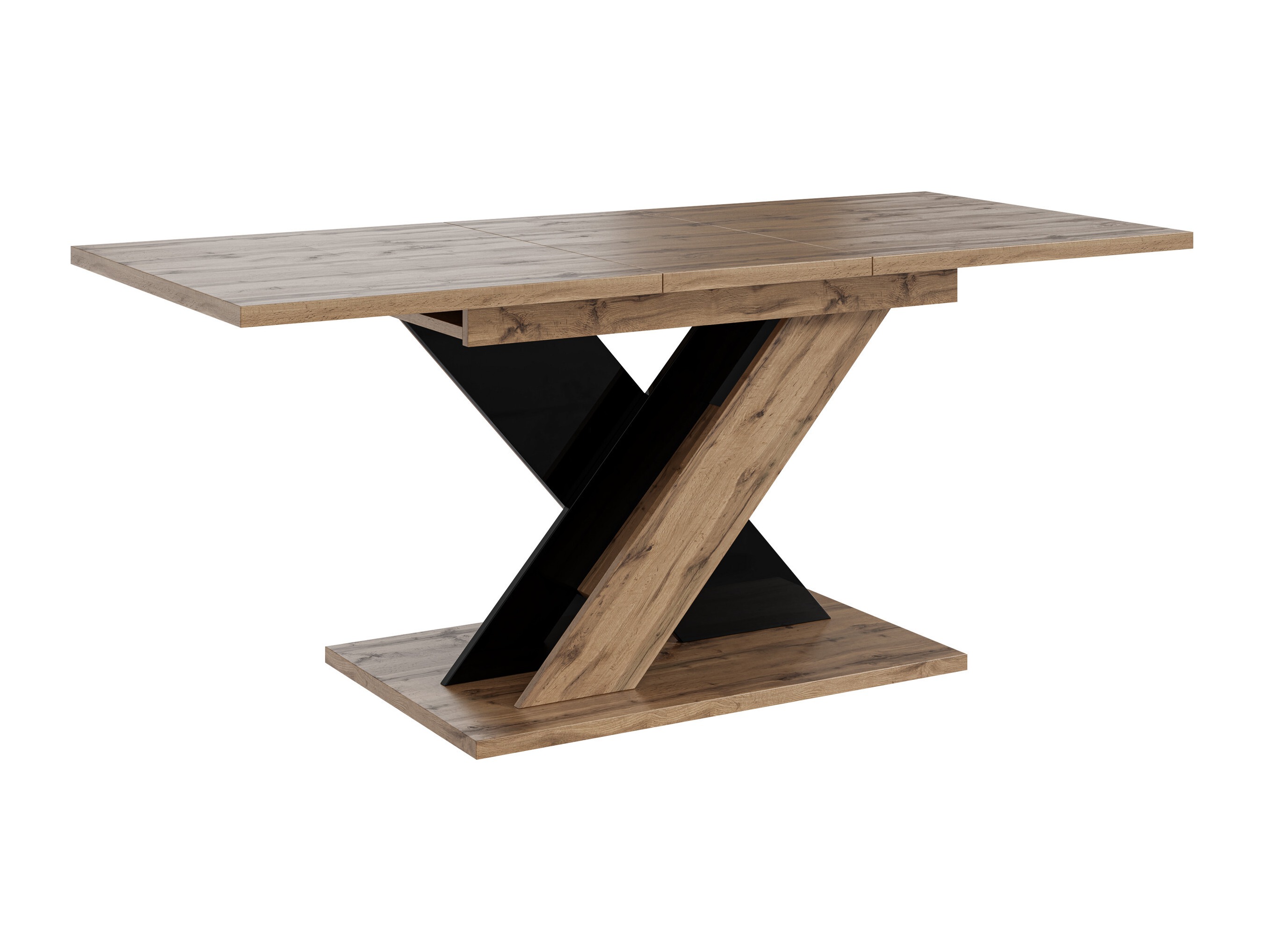 Table Goodyear 141 (Chêne wotan + Noir brillant)