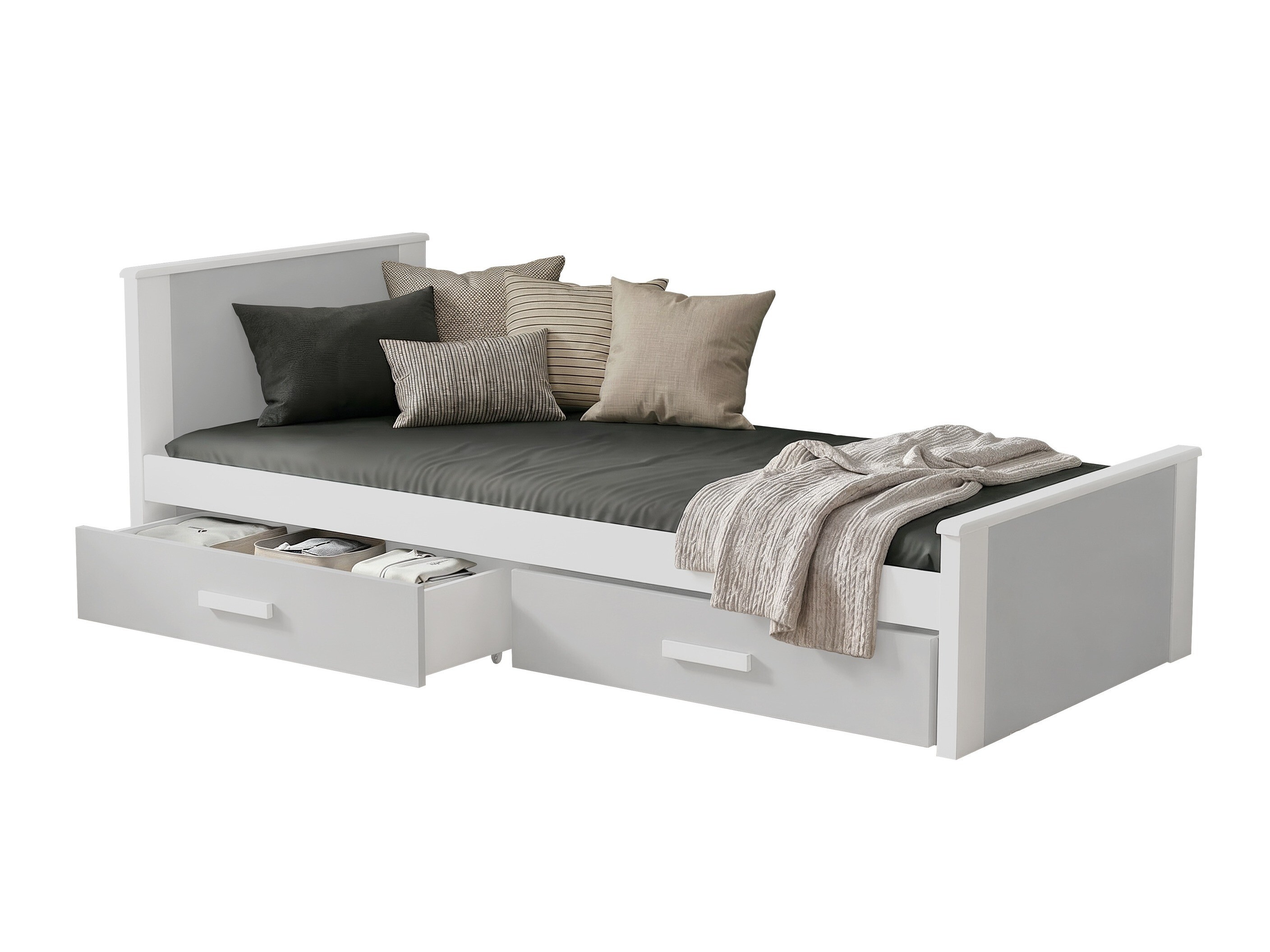 Lit Henderson 116 (Blanc + Gris)