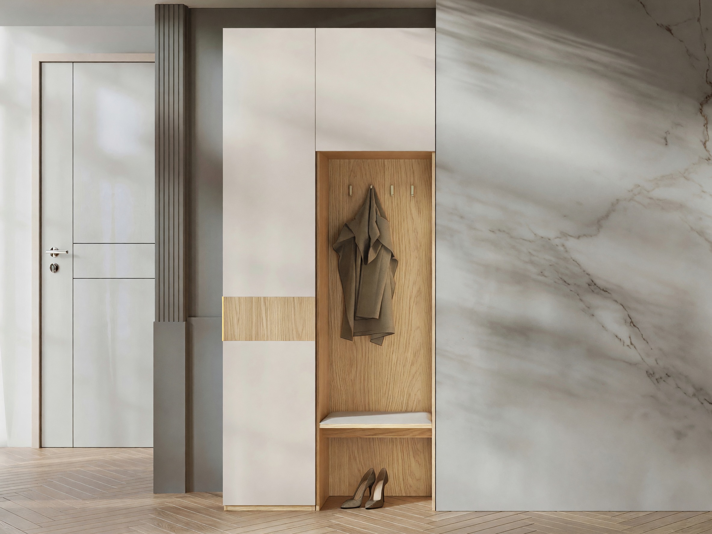 Meuble d'entrée Toledo 148 (Chêne + Beige)