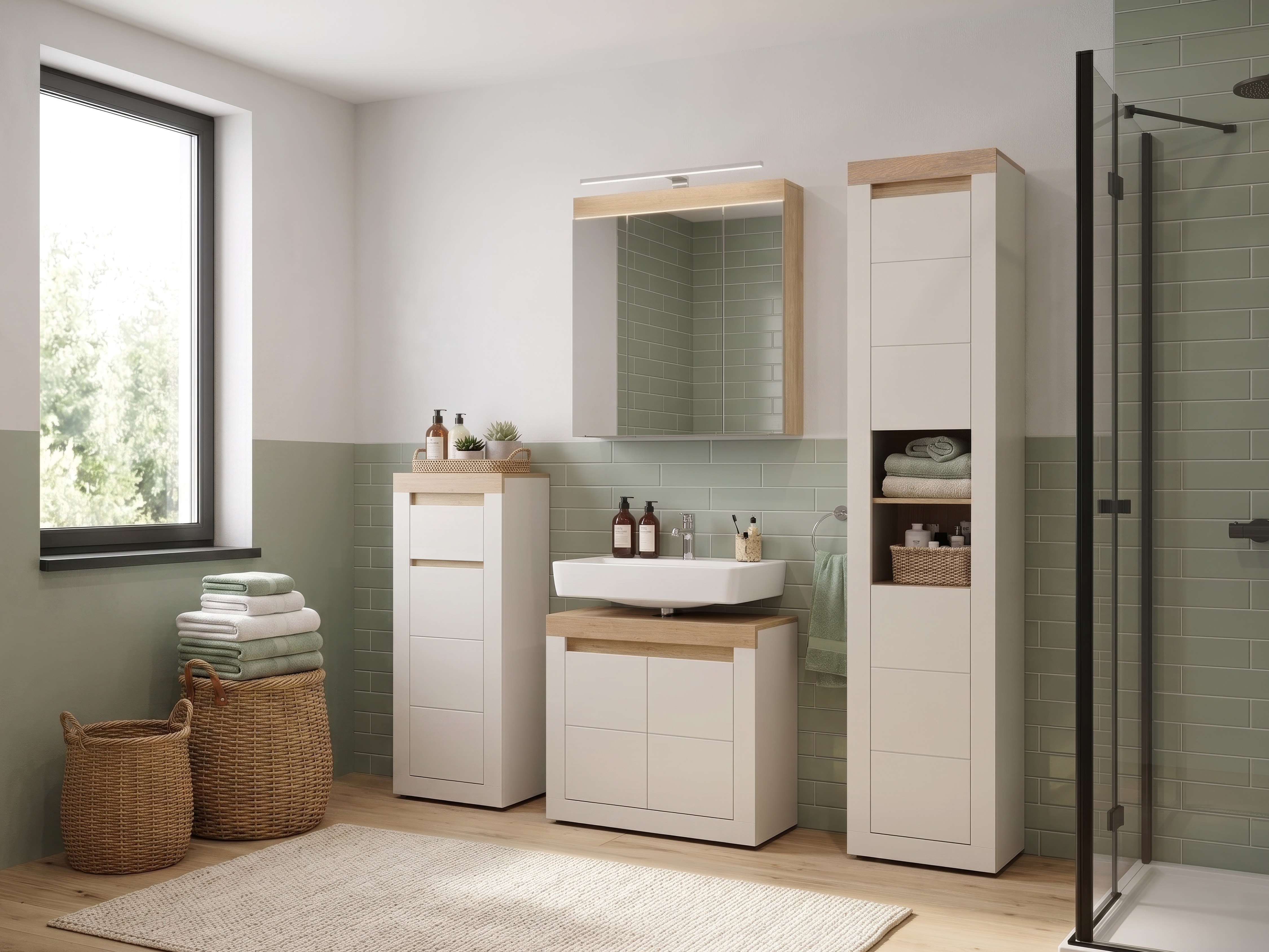 Armoire de bain à poser Ophtola 125
