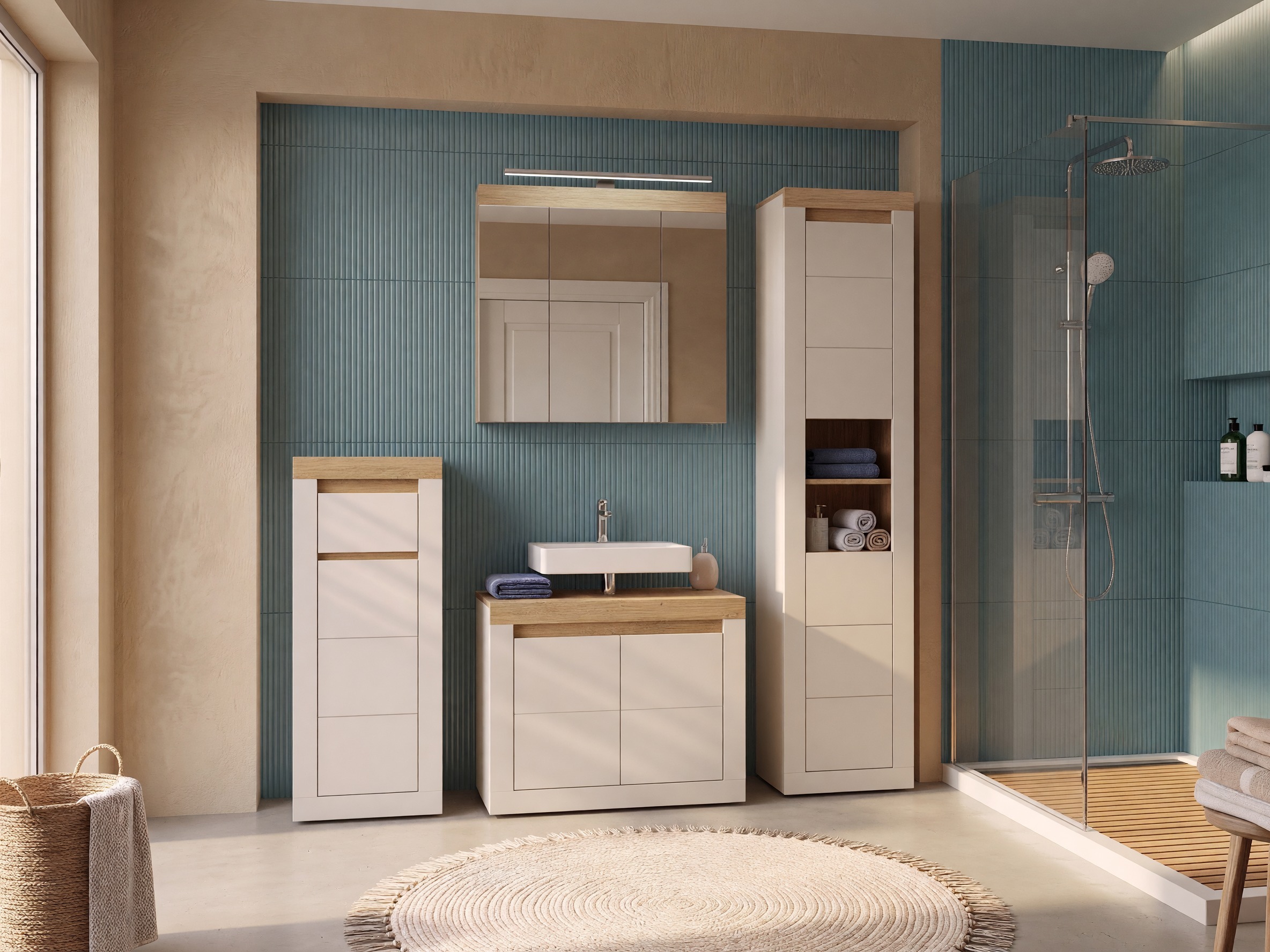 Armoire de bain à poser Ophtola 125