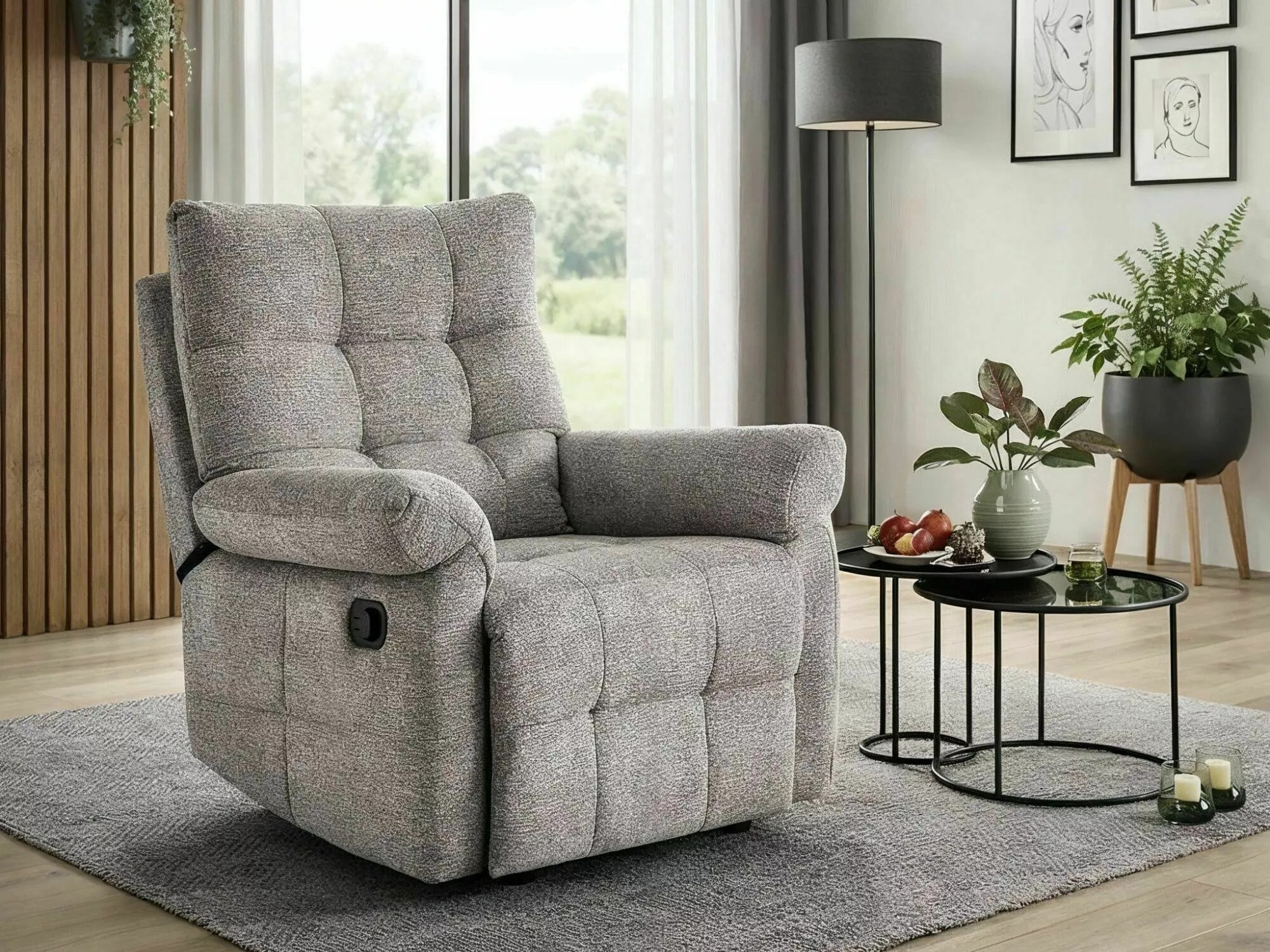 Fauteuil inclinable Detroit 1041 (Raven 07)