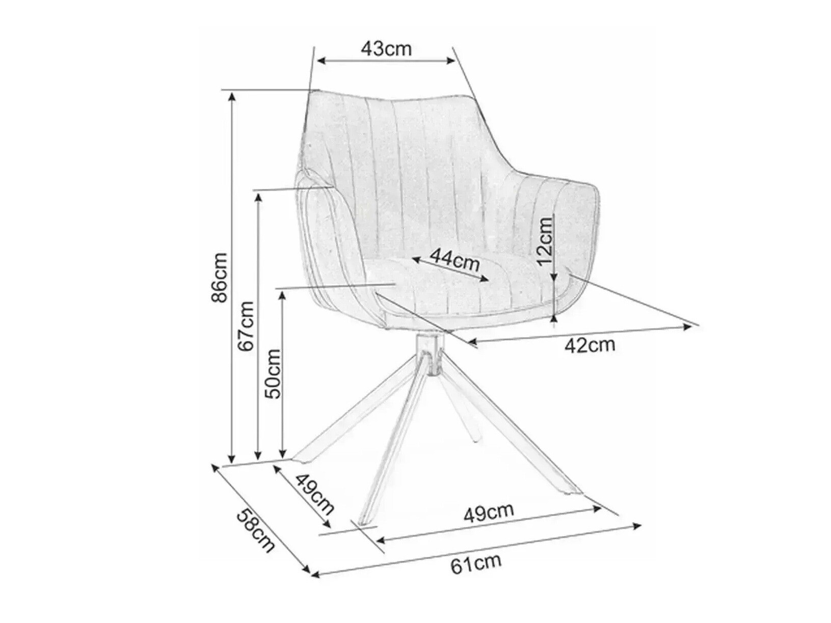 Chaise Detroit 1043 (Leo 32)