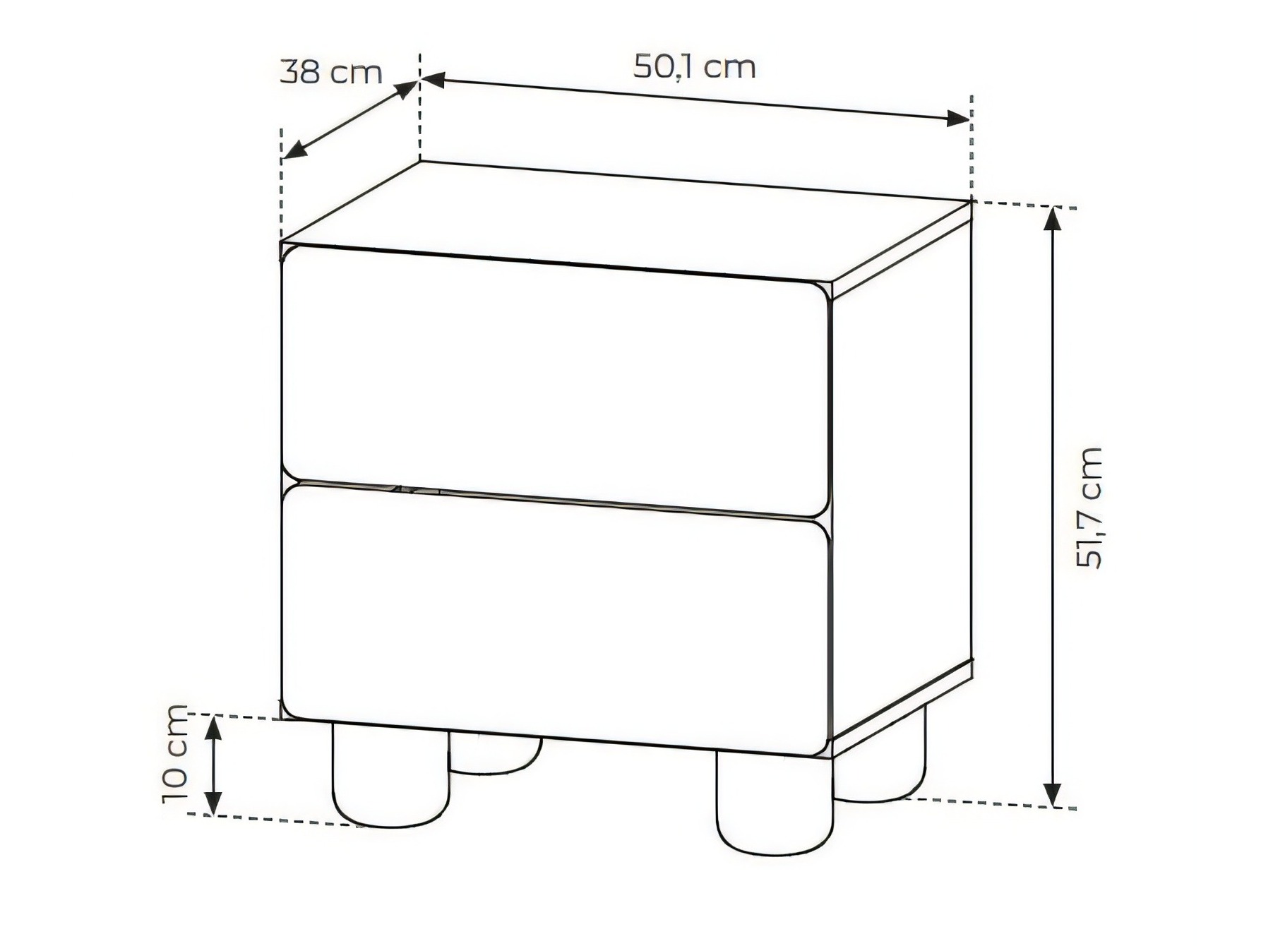 Table de chevet Verdoru 107