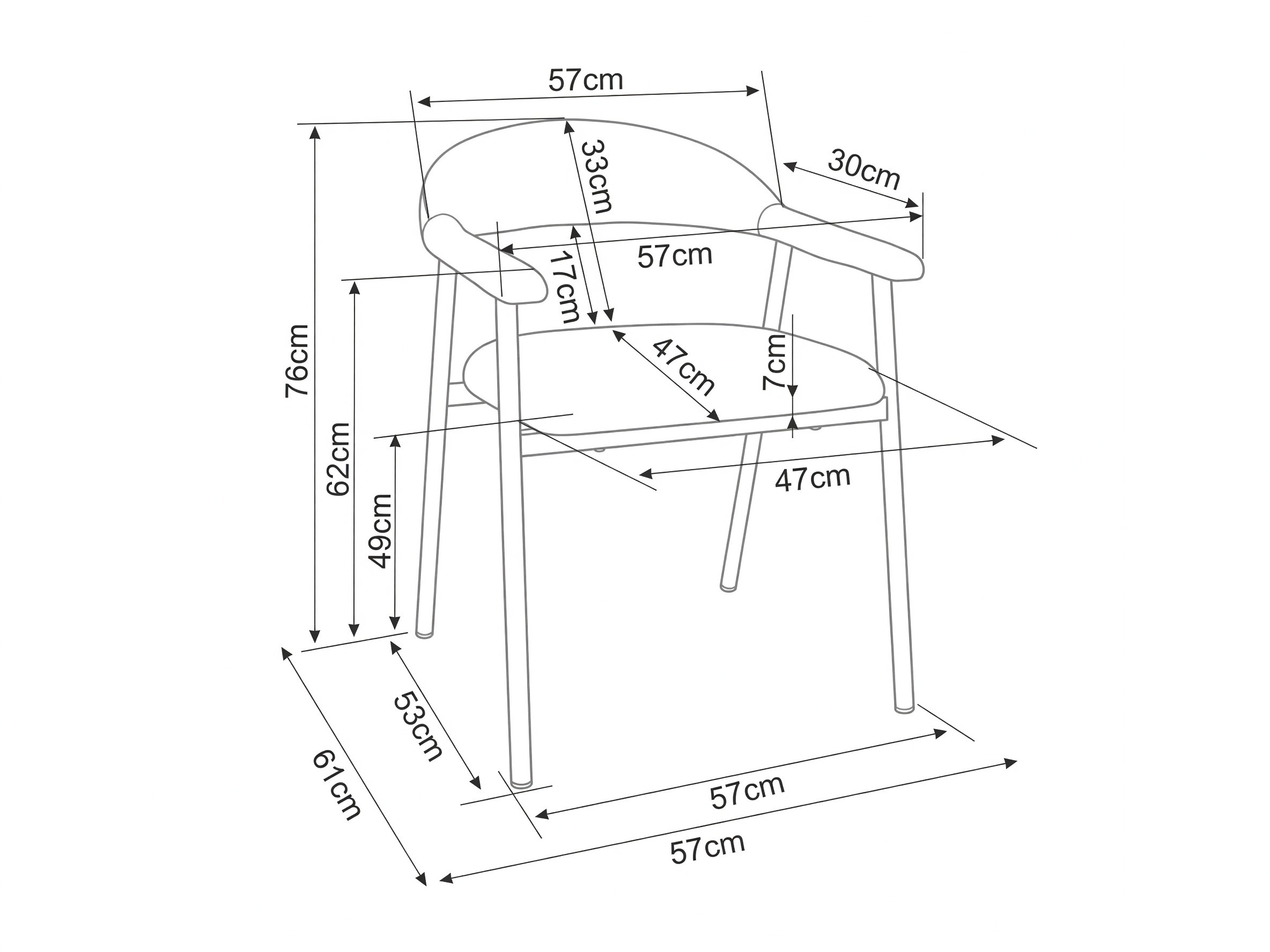 Chaise Detroit 1046 (Raven 22)