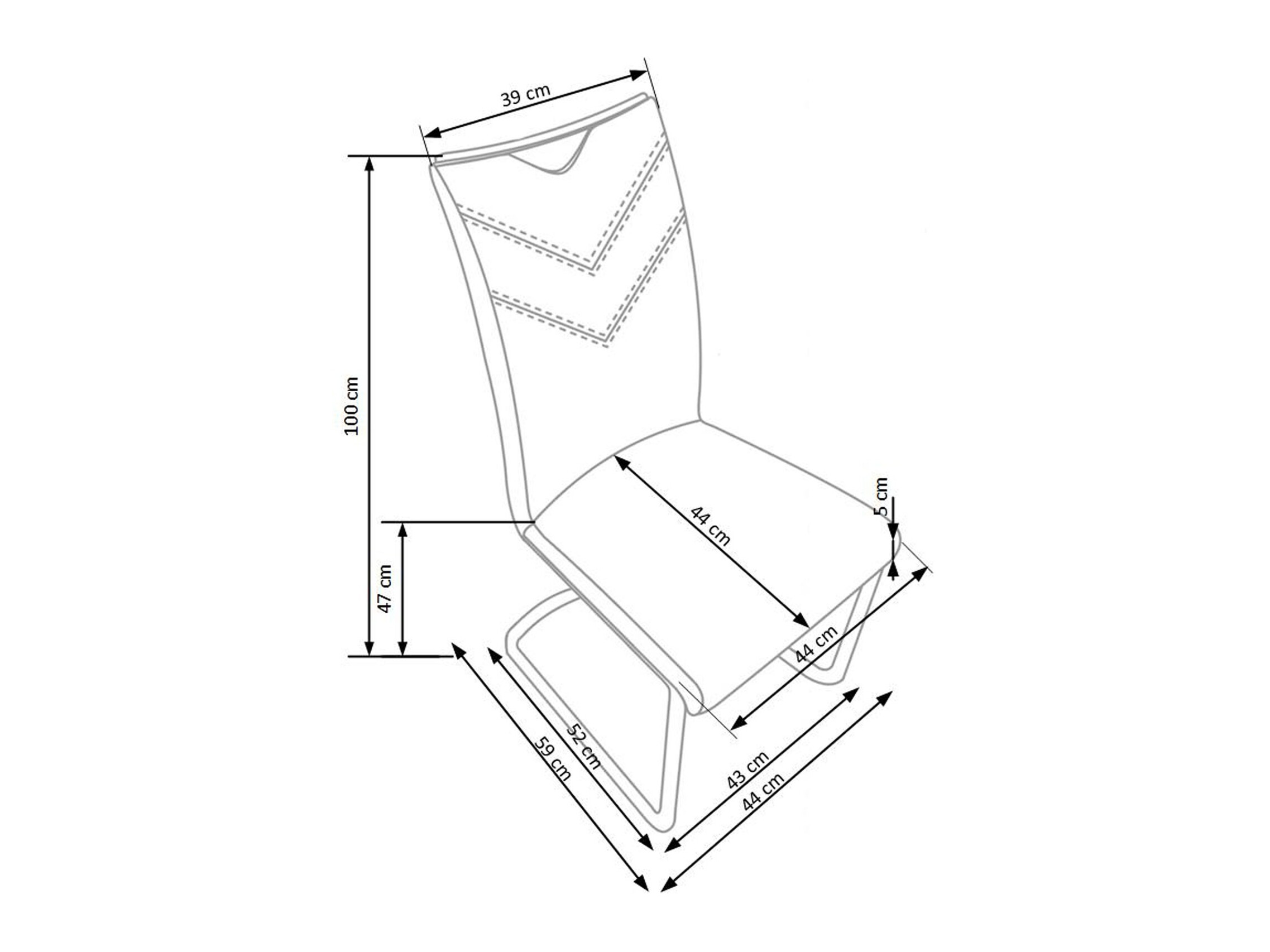 Chaise Houston 2202 (Blanc)