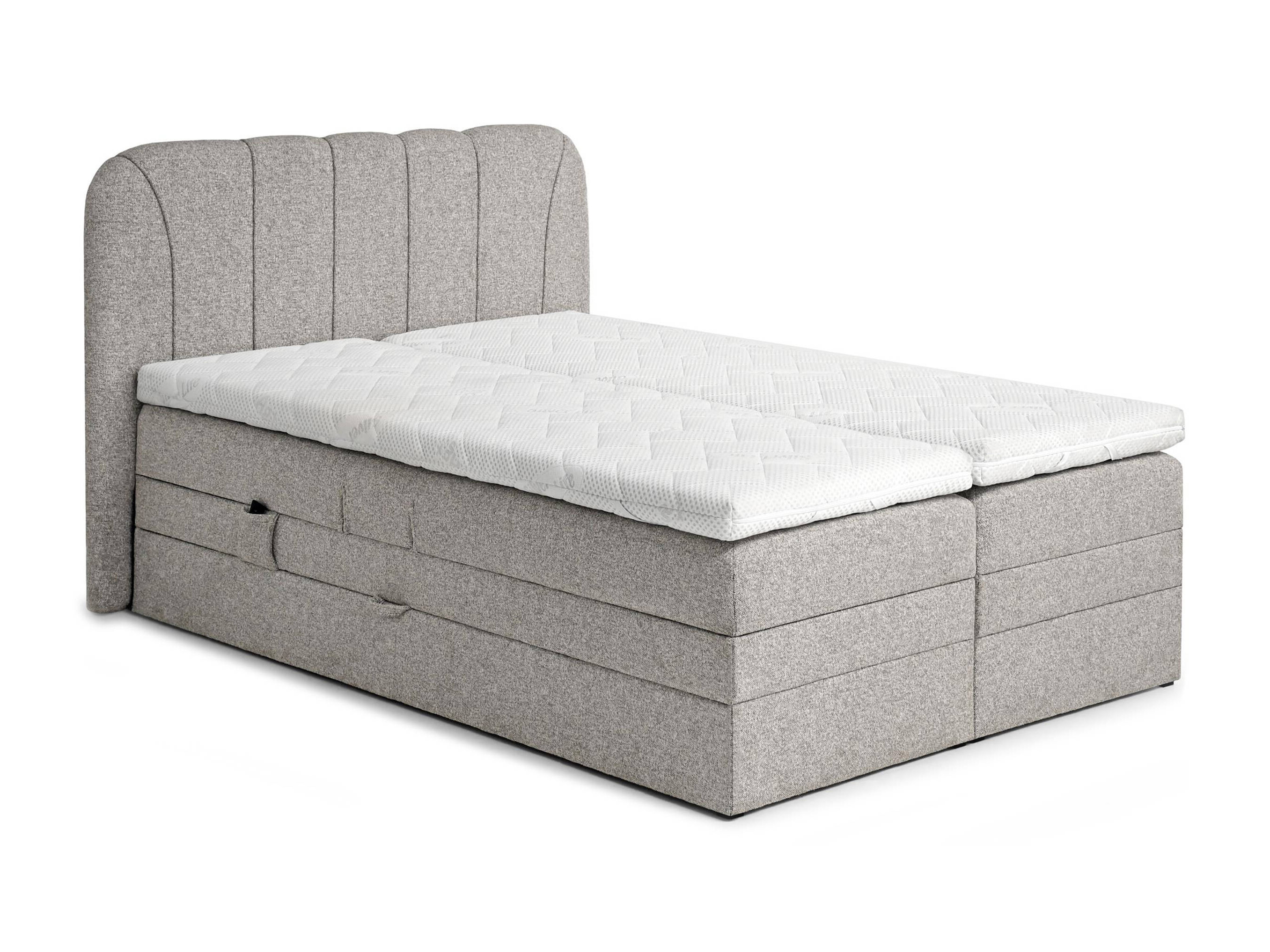 Lit boxspring Norman 127 (Gris brun)