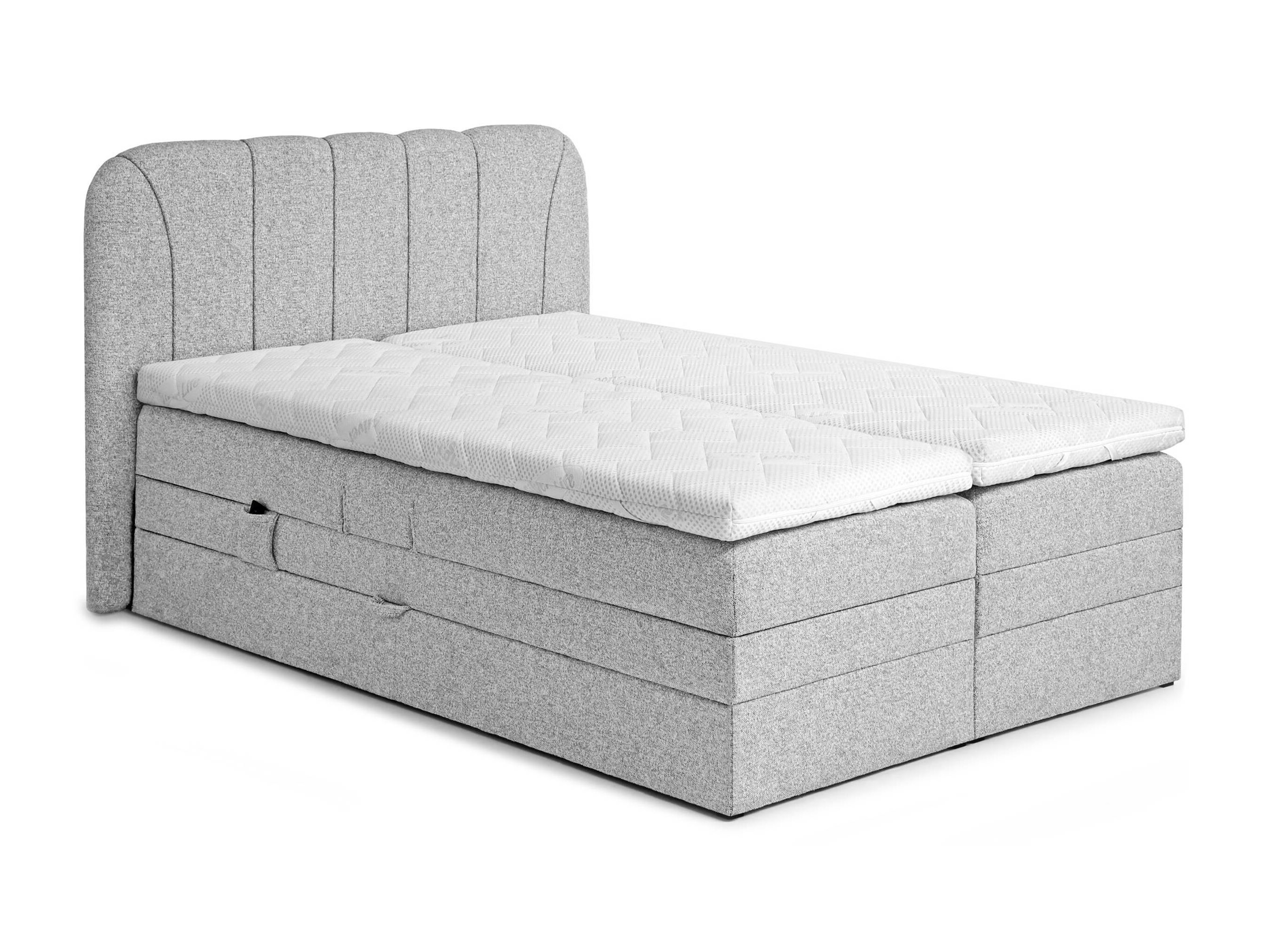Lit boxspring Norman 127 (Gris clair)