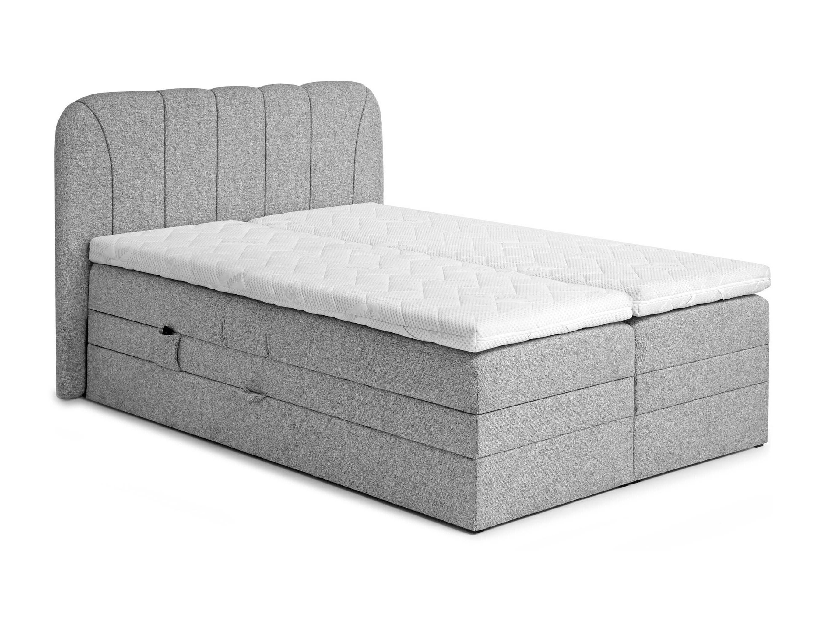 Lit boxspring Norman 127 (Gris)