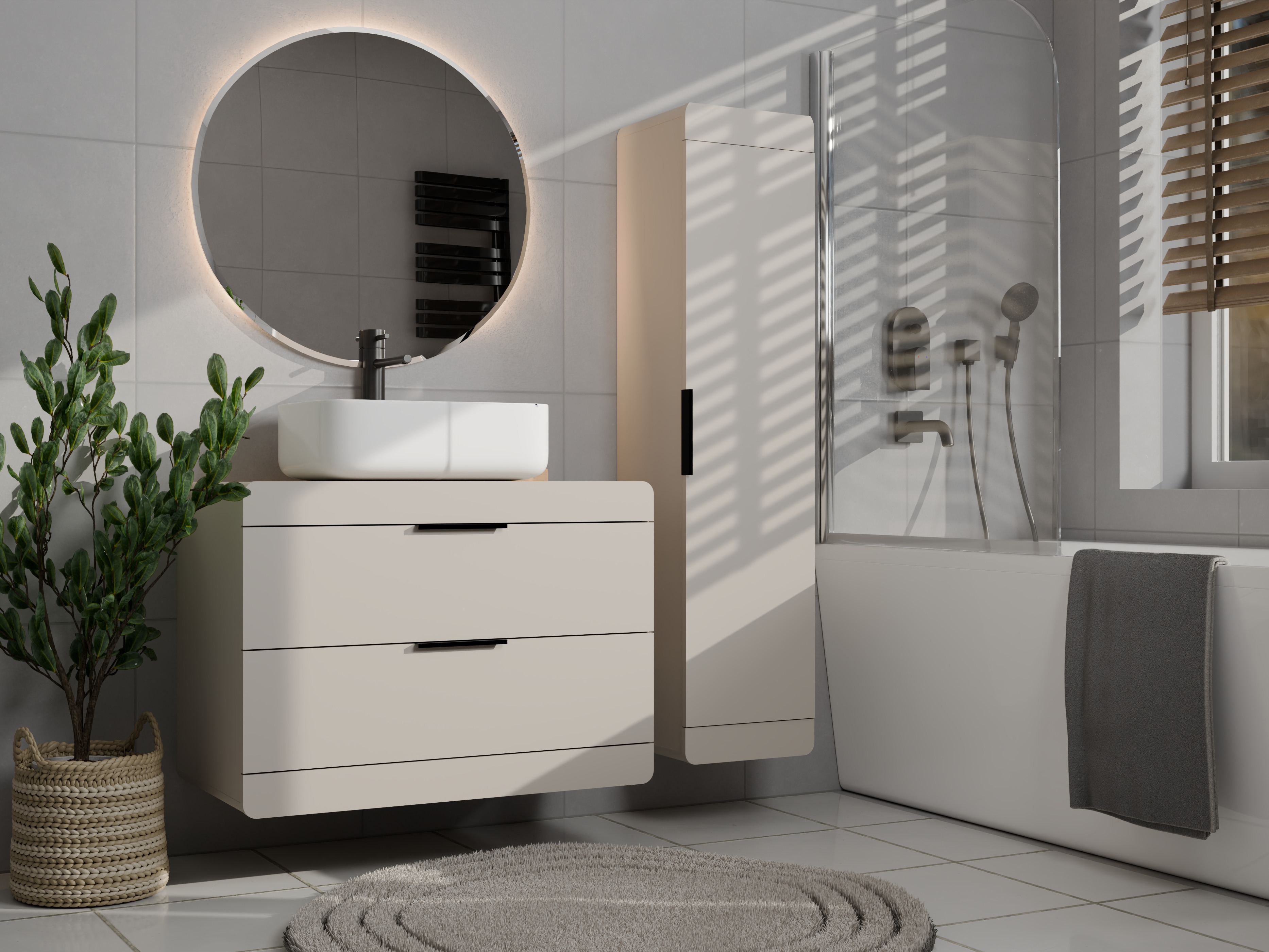 Armoire de salle de bains murale pour lavabo Mandeville 392