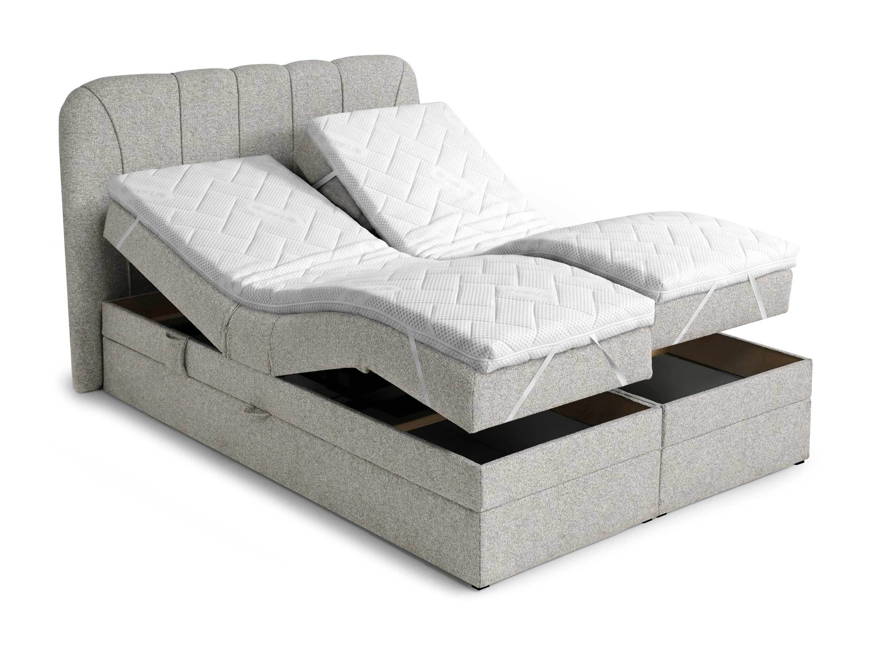 Lit boxspring Norman 127 (Gris brun)
