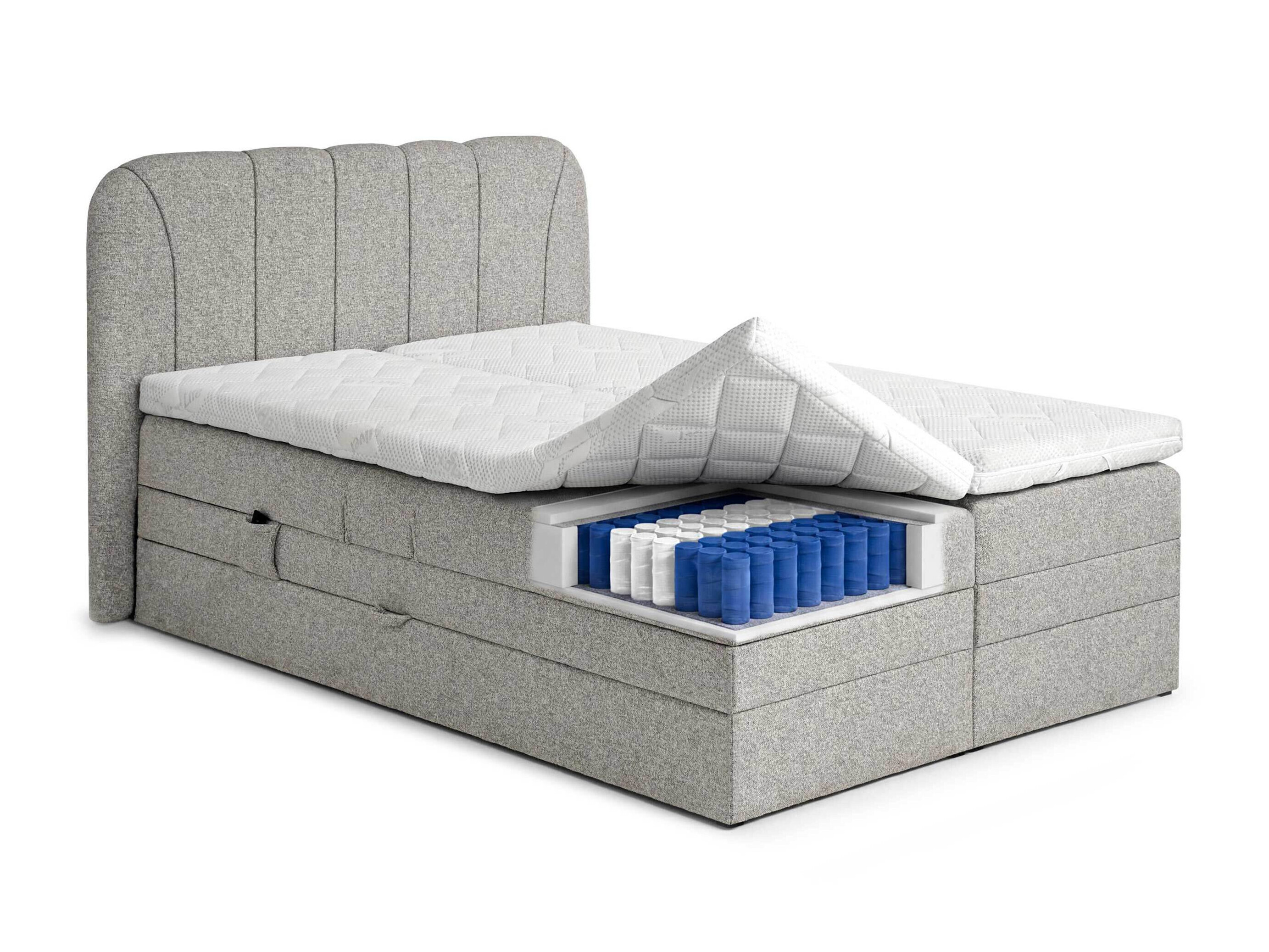 Lit boxspring Norman 127 (Gris brun)