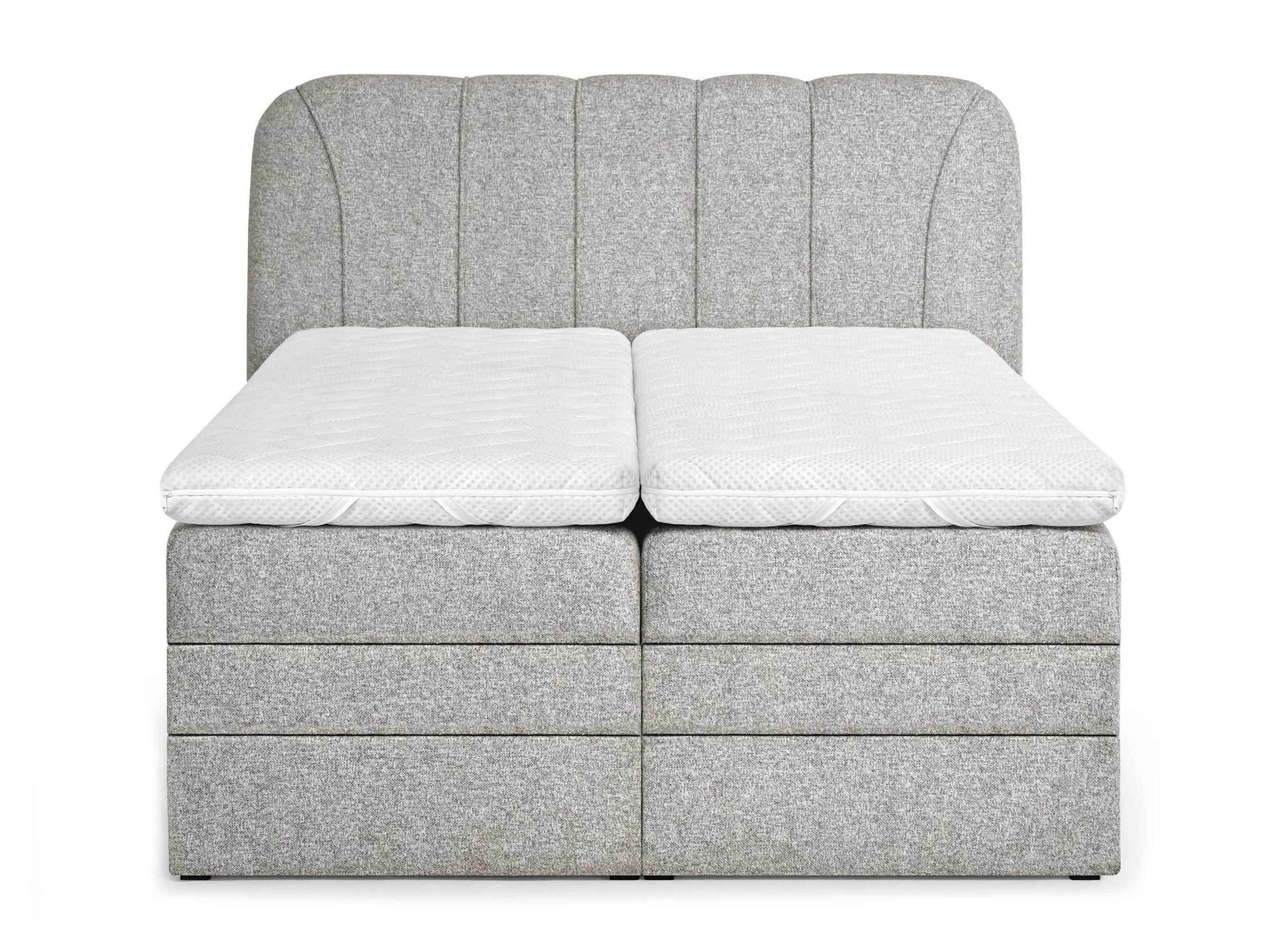 Lit boxspring Norman 127 (Gris foncé)