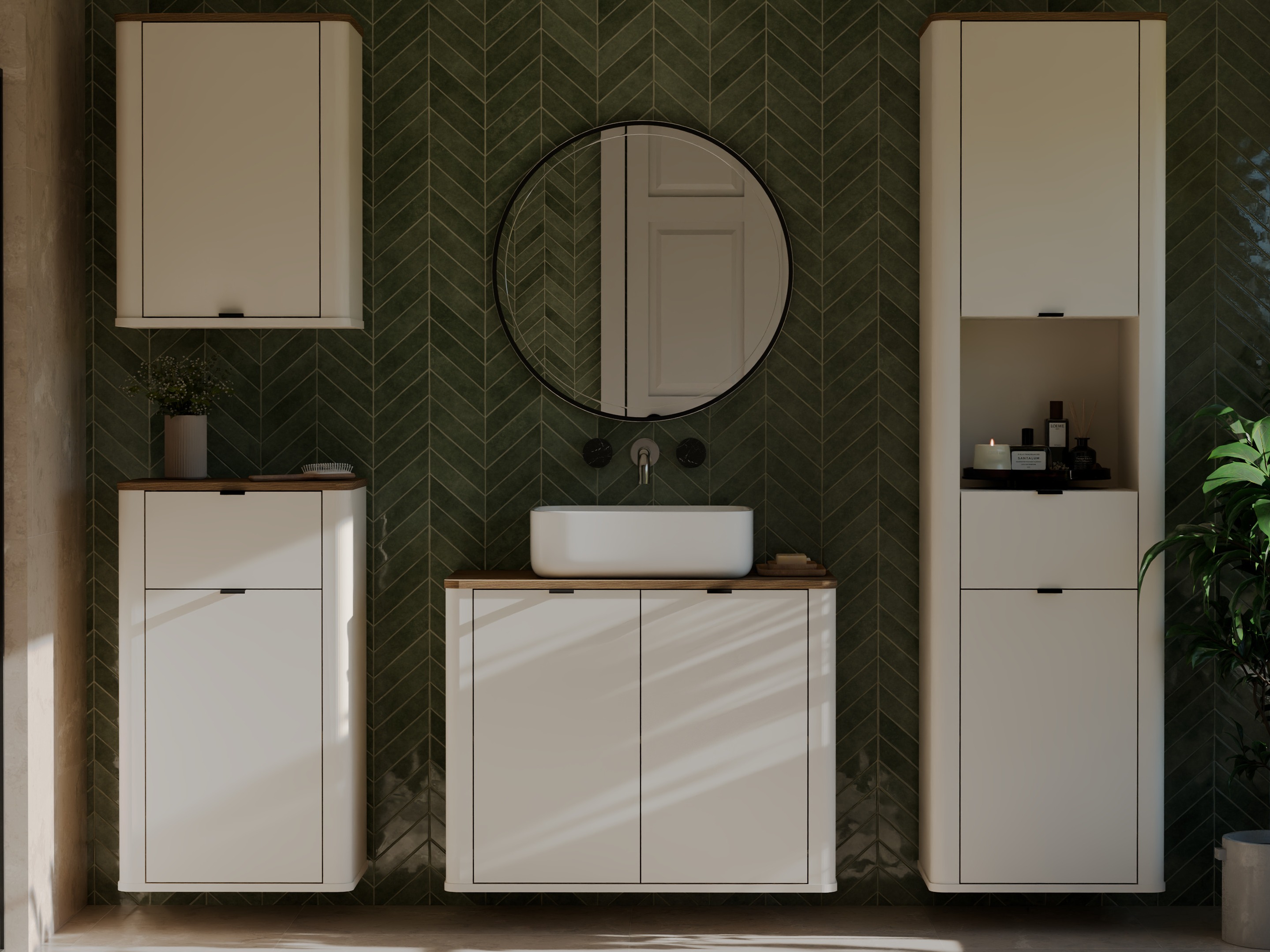 Armoire de salle de bains murale pour lavabo Soavie 112