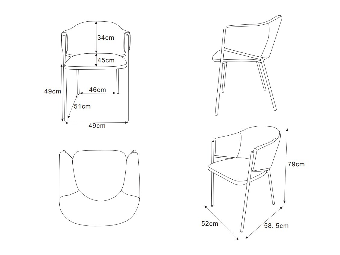 Chaise Dallas 5354 (Blanc)
