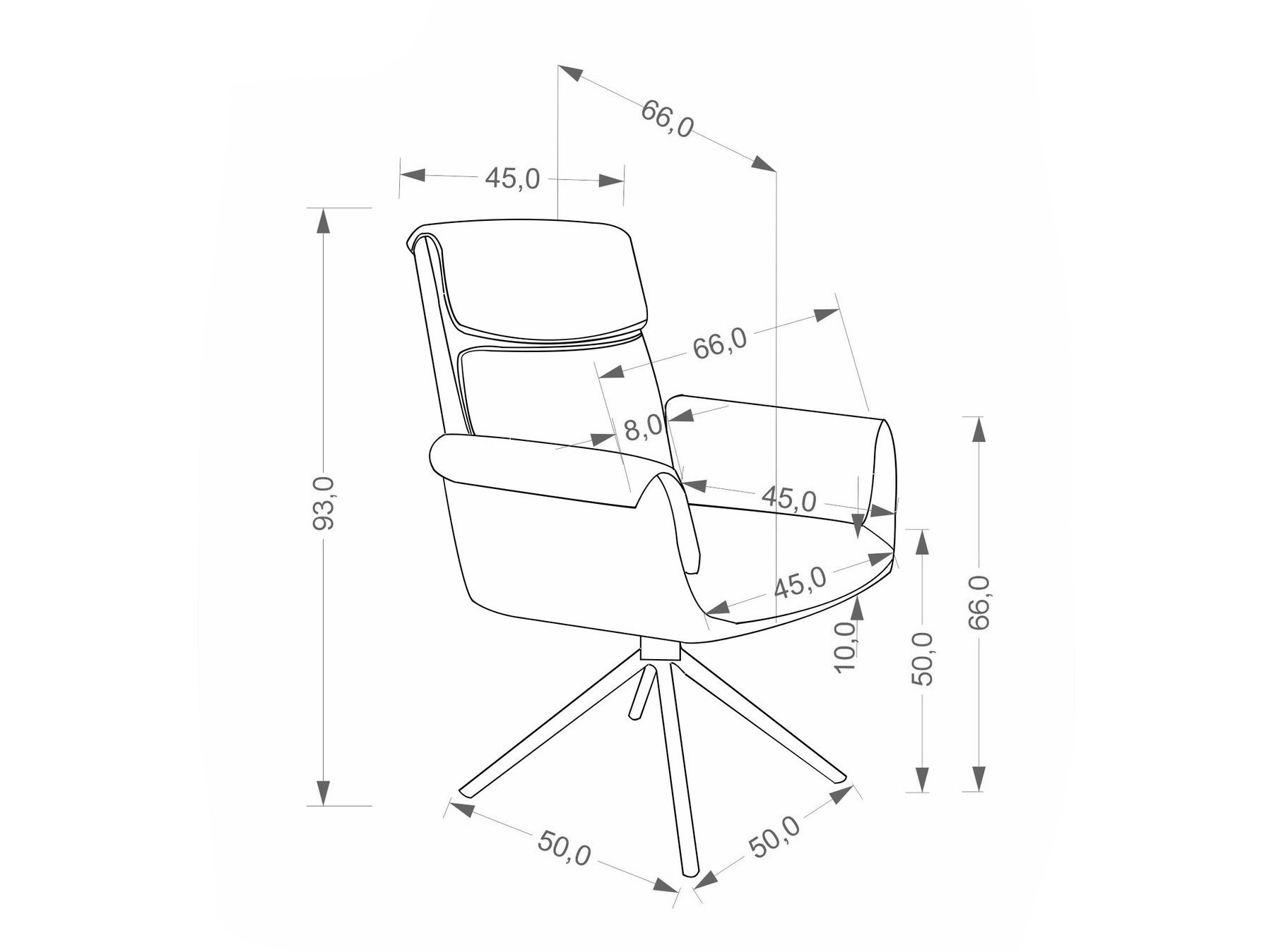 Chaise Houston 2205 (Baltimore 05 + Noir)
