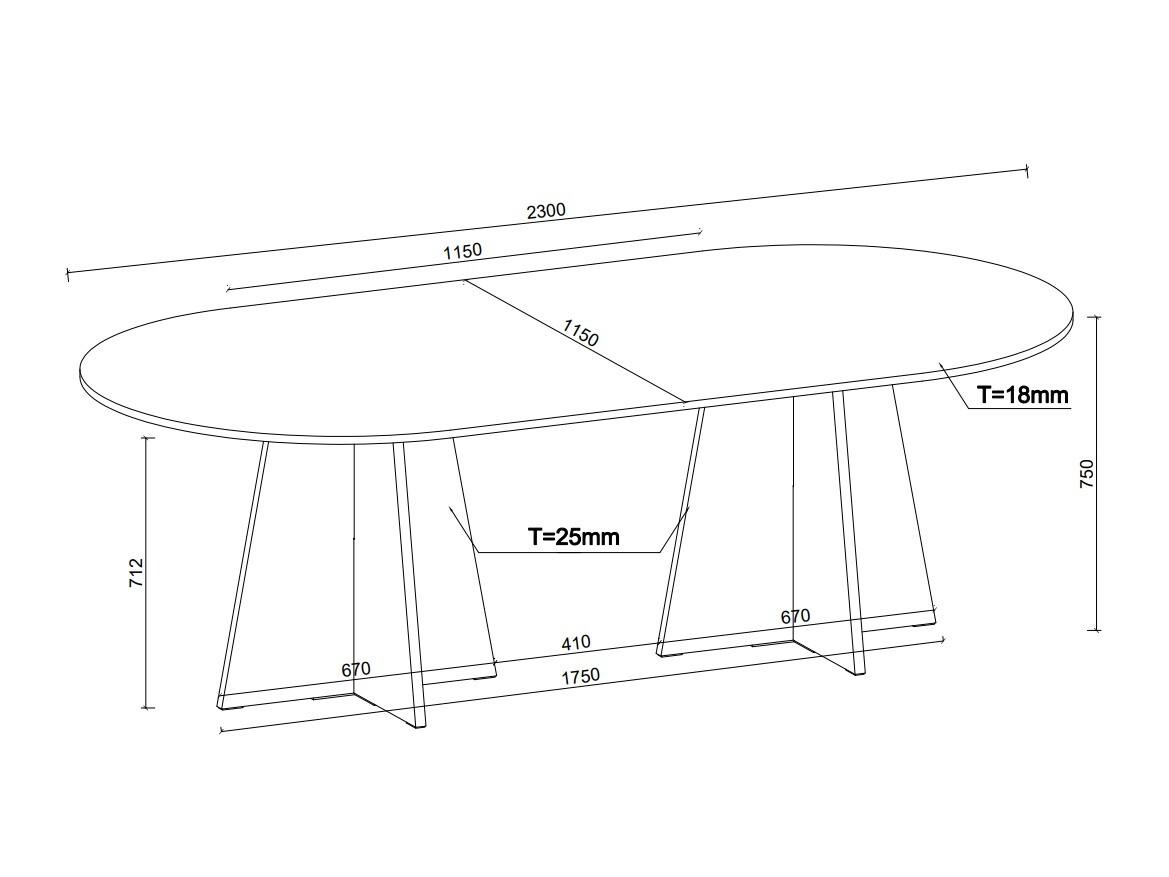 Table Dallas 5360 (Noir)