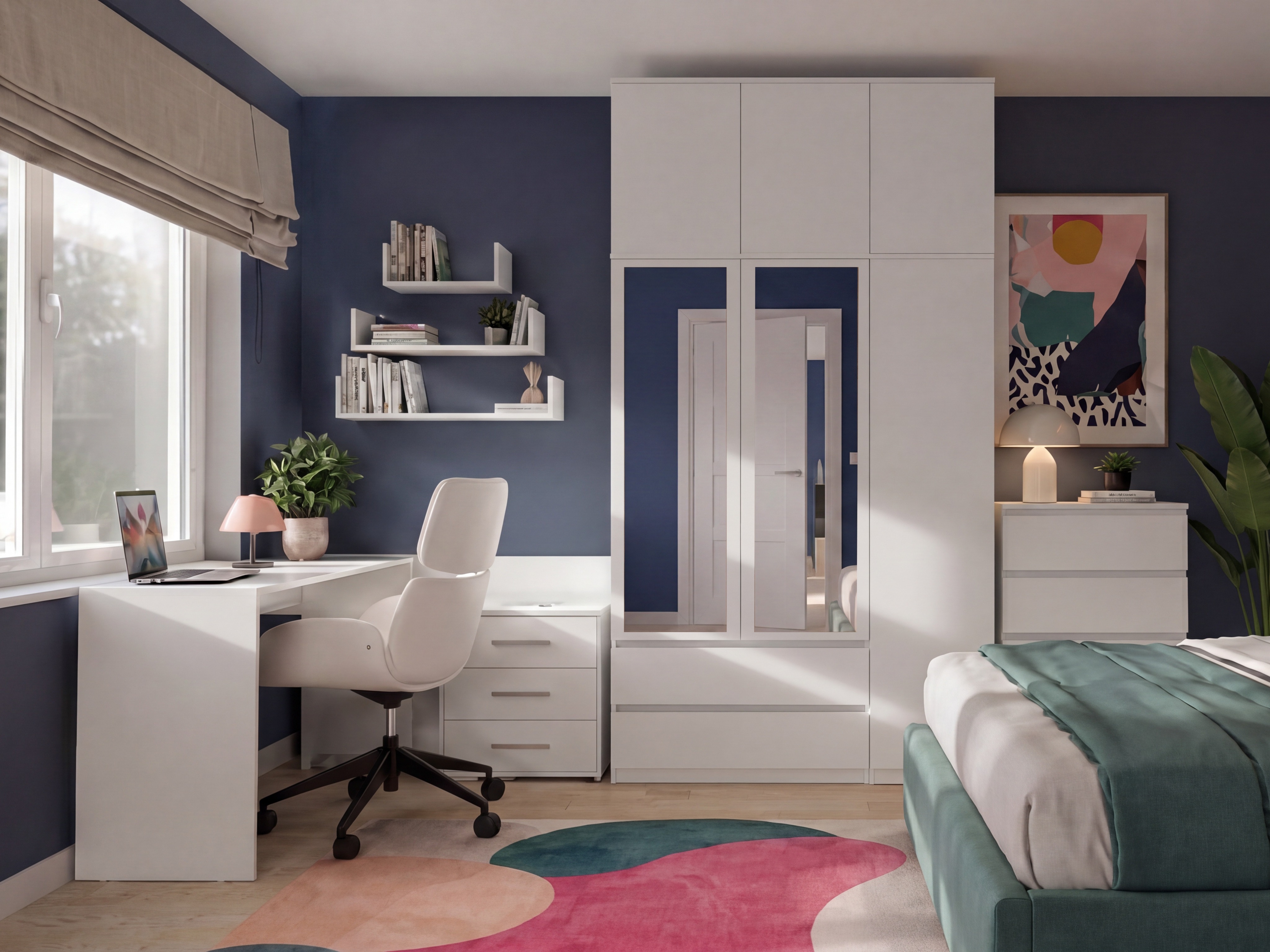 Armoire Elbvelu 137 (Blanc)