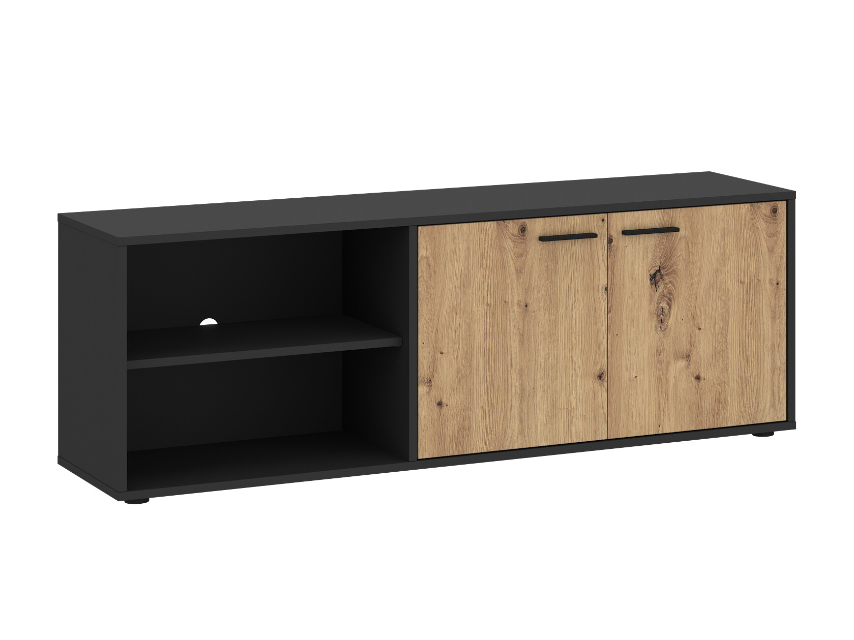 Meuble TV Ontario 245 (Anthracite + Chêne Artisan)