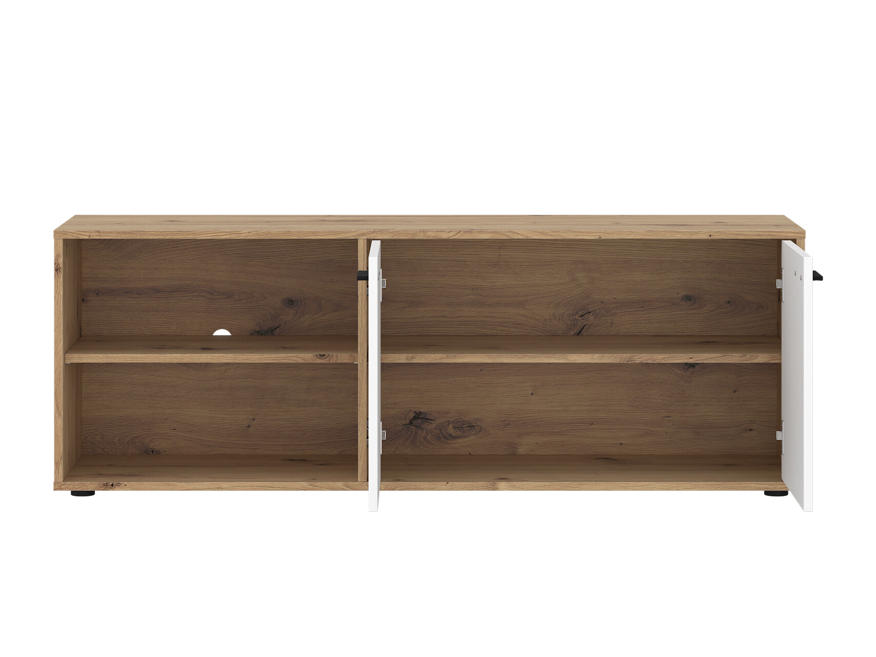 Meuble TV Ontario 245 (Blanc + Chêne Artisan)