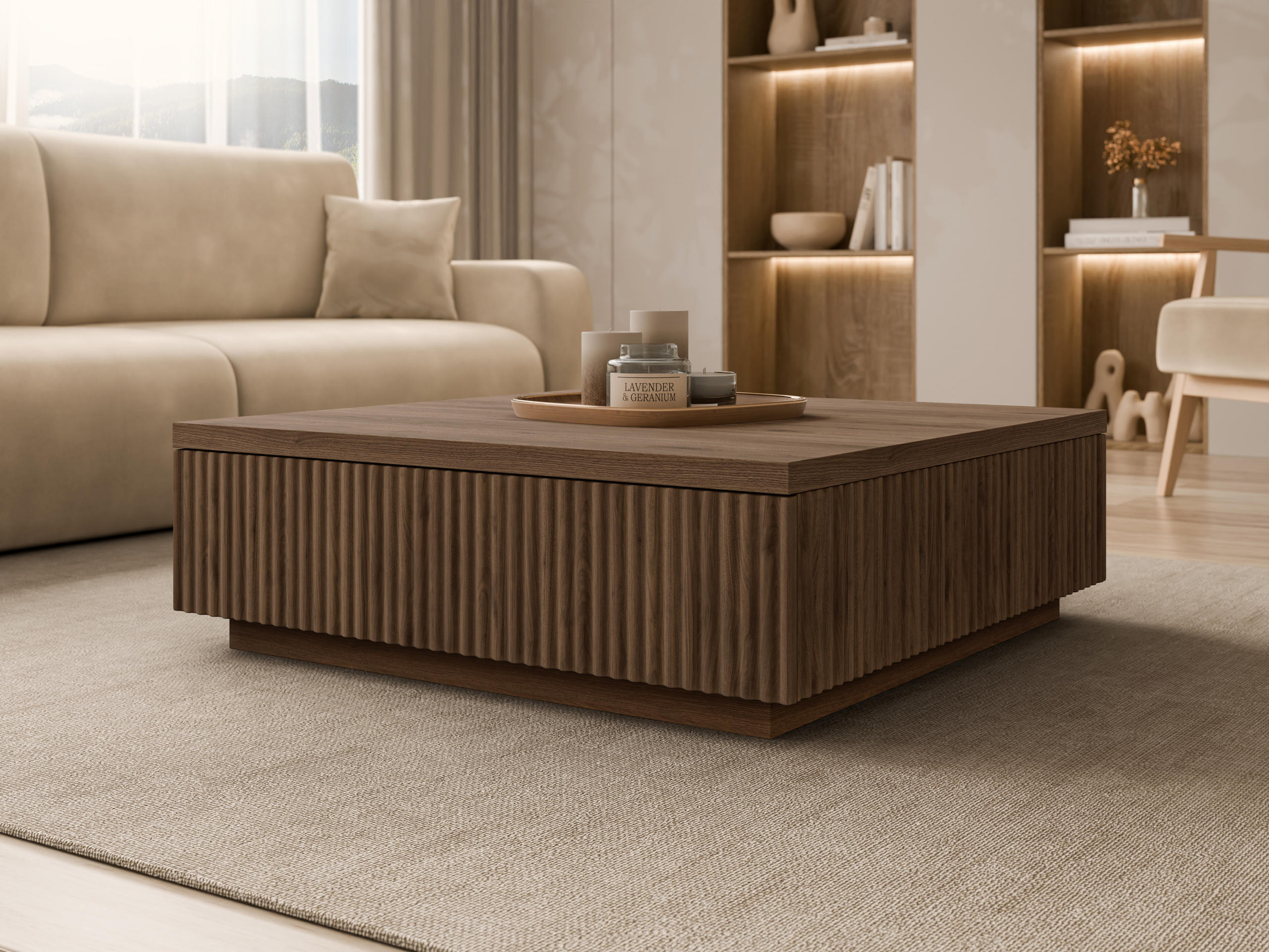 Table basse Comfivo Ulmal (Noyer)