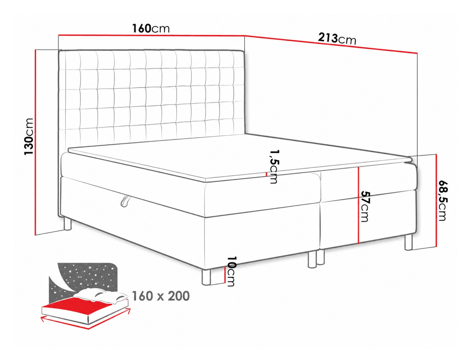 Lit boxspring Panis (Bristol 2447)